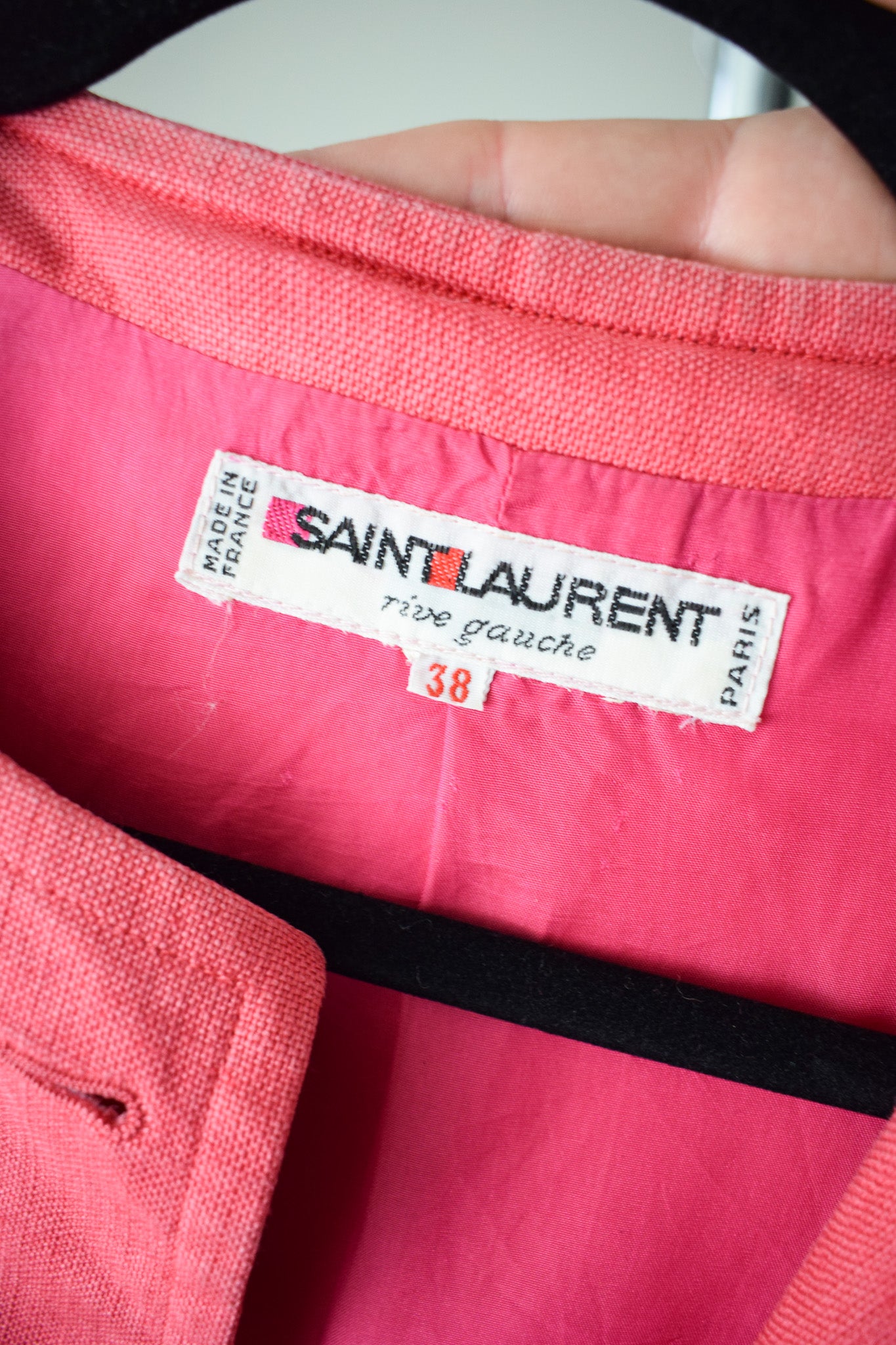 Saint Laurent Coral Linen Jacket | XS/S