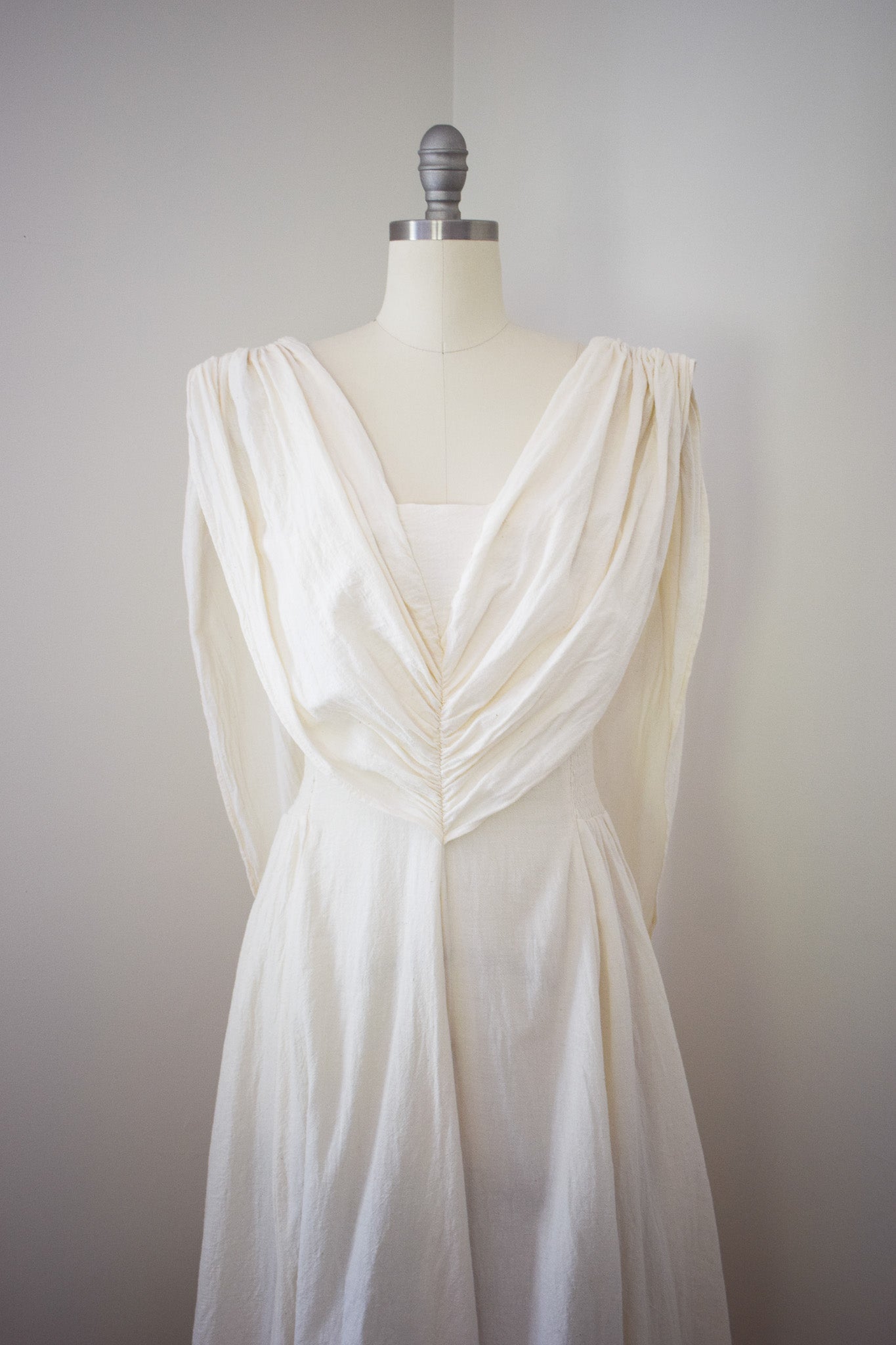 Vintage Natural Cotton Dress | M