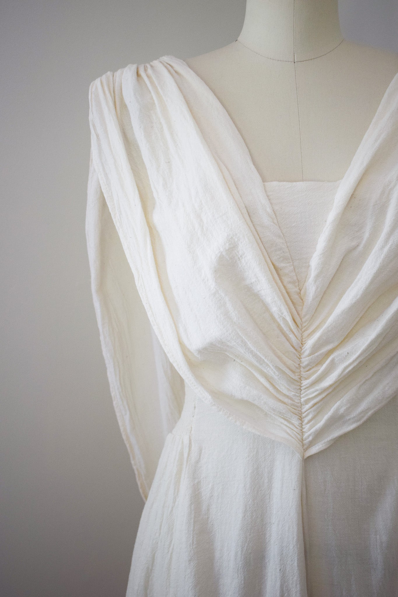 Vintage Natural Cotton Dress | M