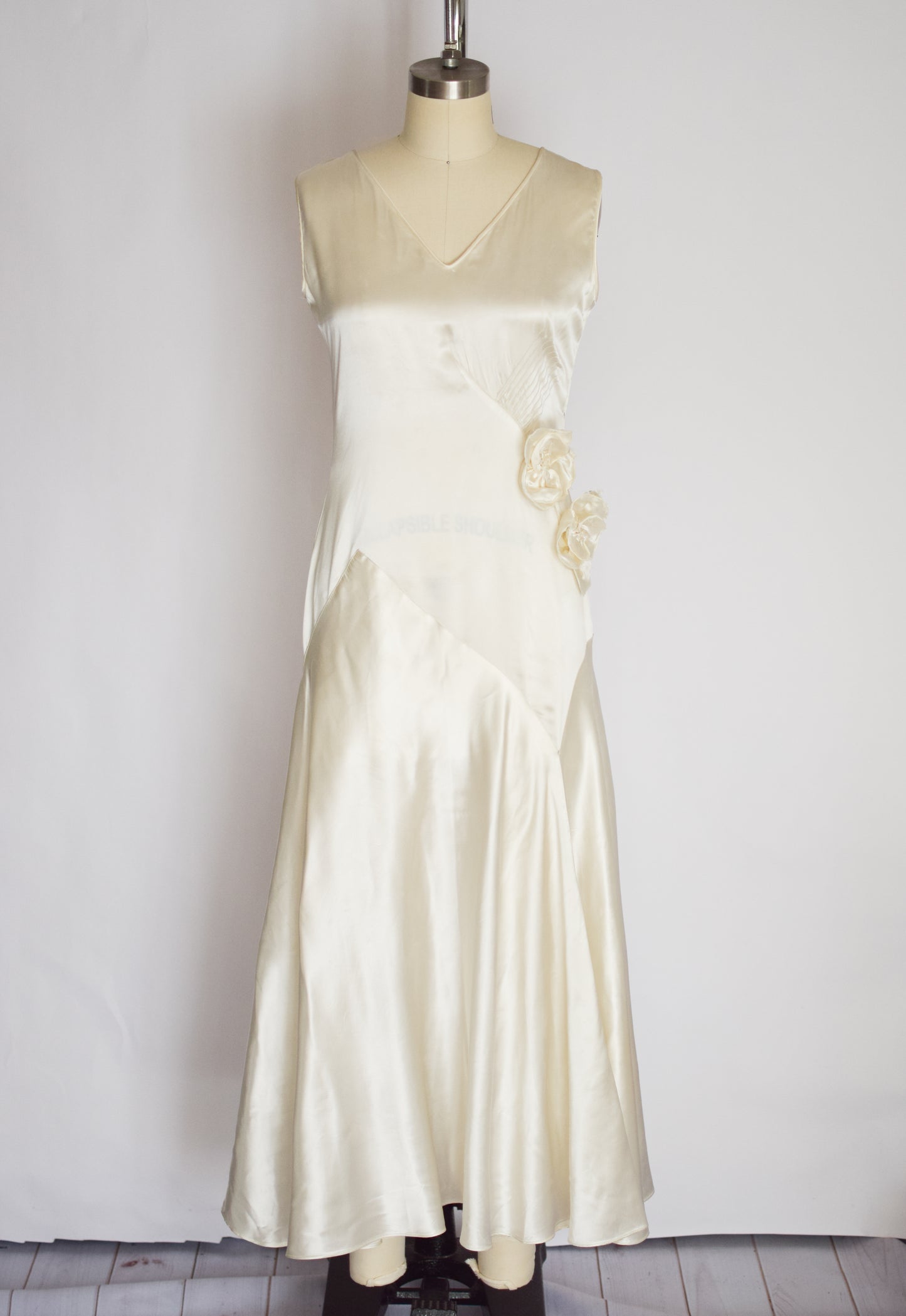Vintage 1930s Satin Gown | S
