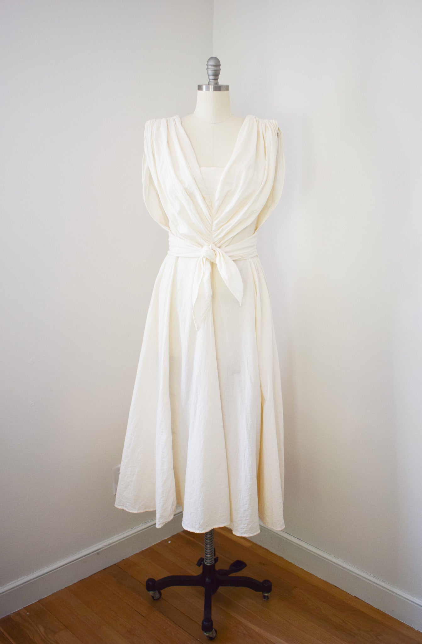 Vintage Natural Cotton Dress | M