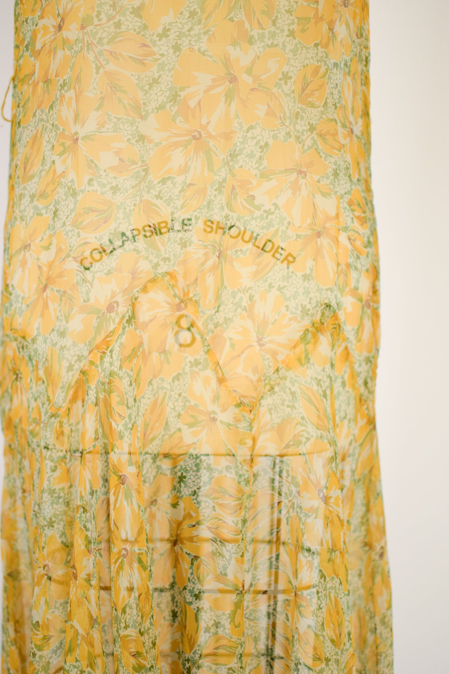 Antique 1920s/30s Tissue Silk Floral Gown | S/M