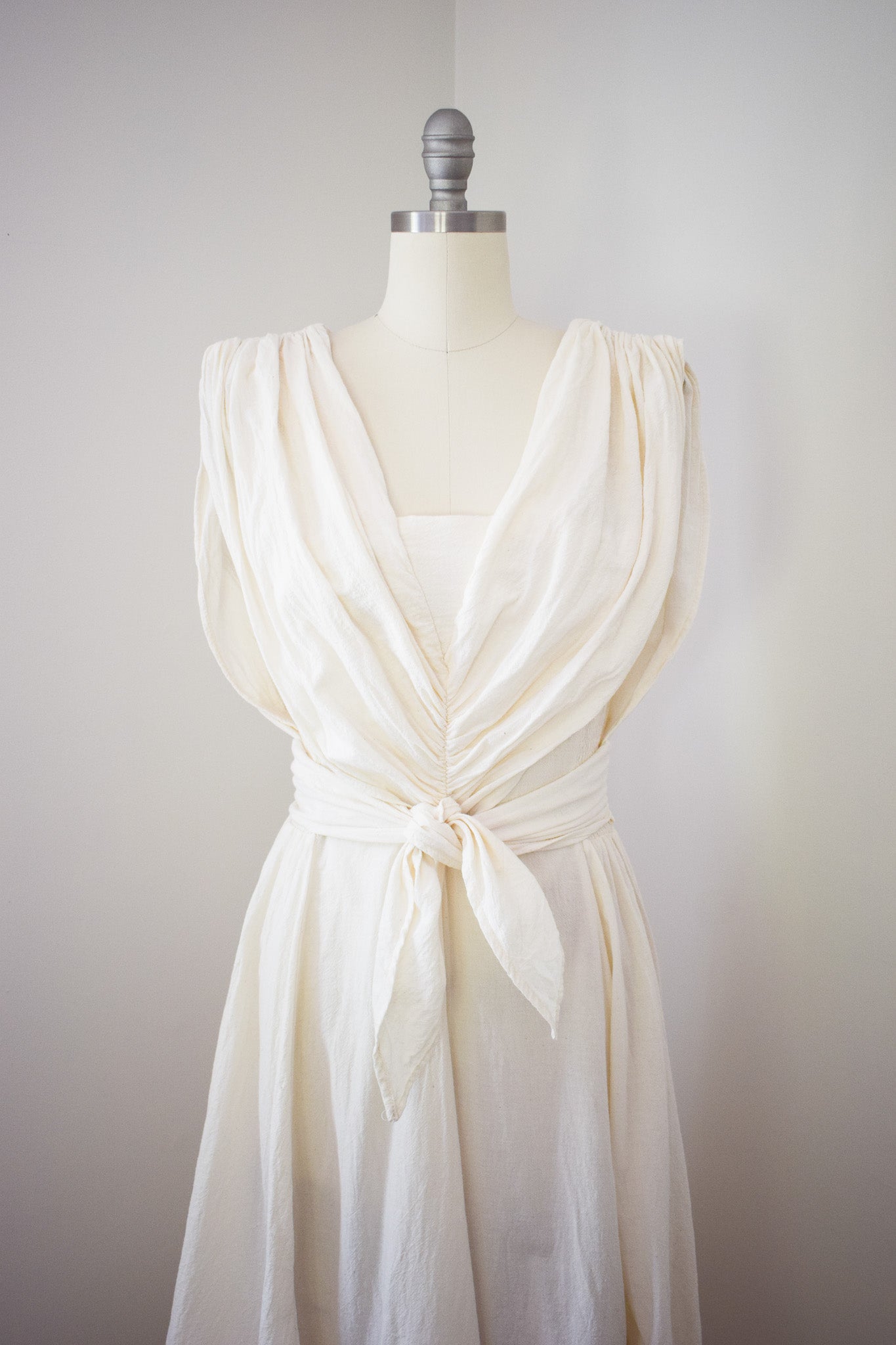 Vintage Natural Cotton Dress | M