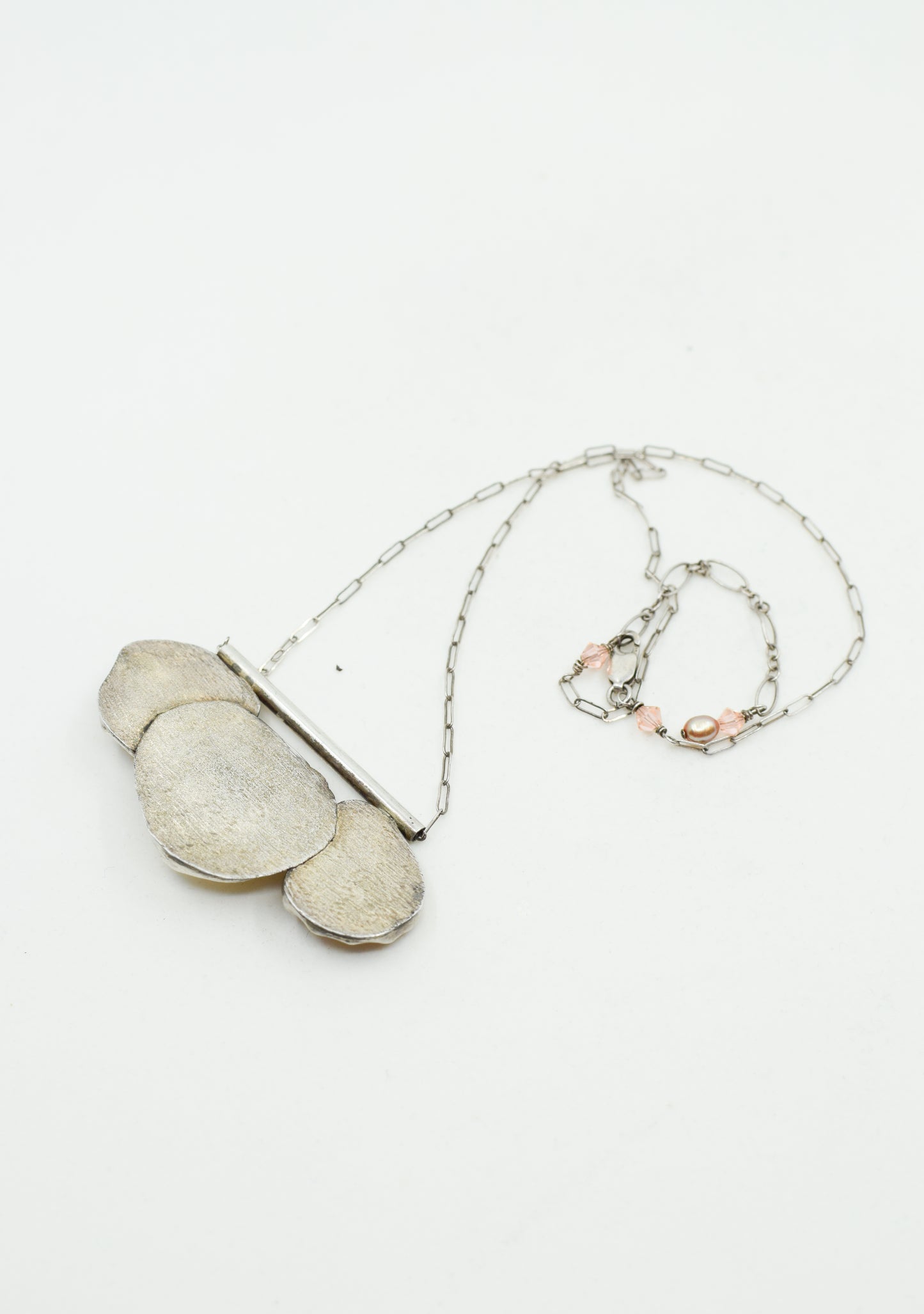 Vintage Shell and Moon Pendant Necklace