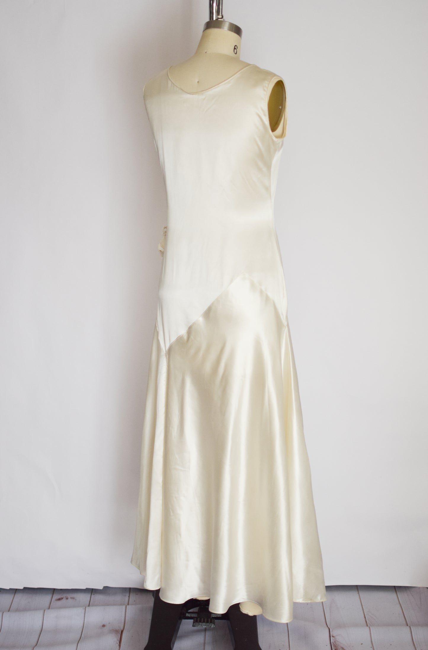 Vintage 1930s Satin Gown | S