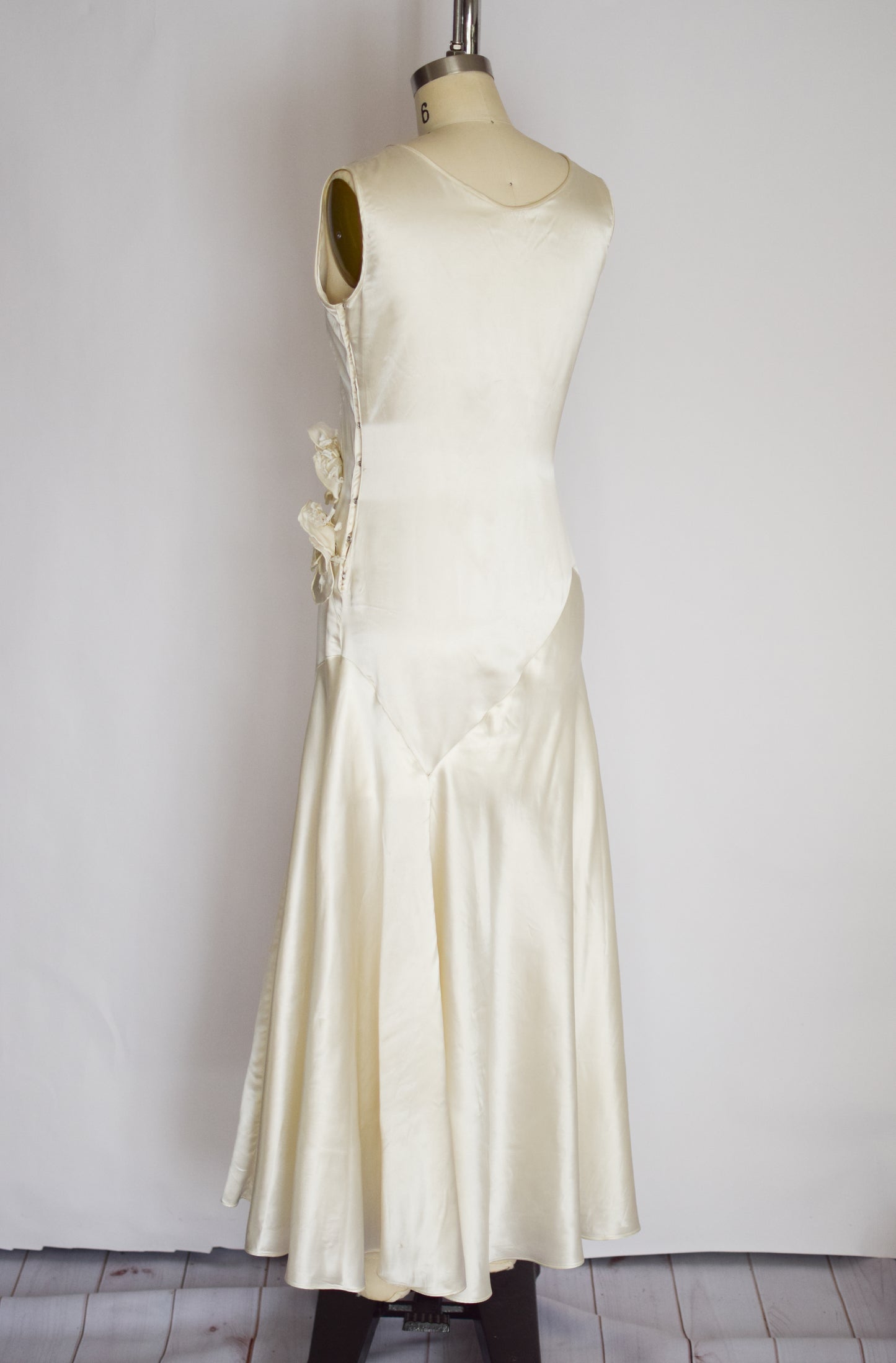 Vintage 1930s Satin Gown | S