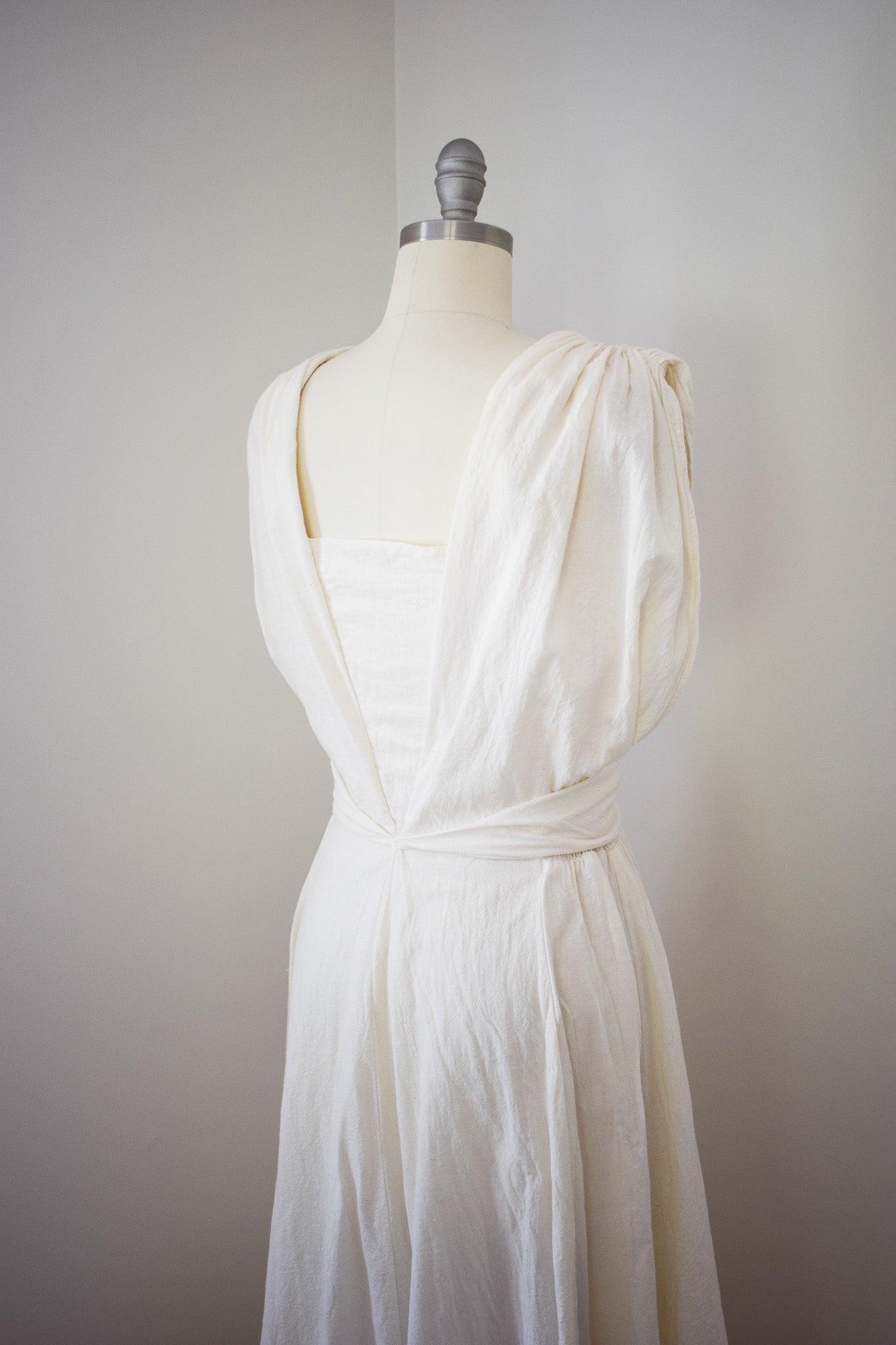 Vintage Natural Cotton Dress | M