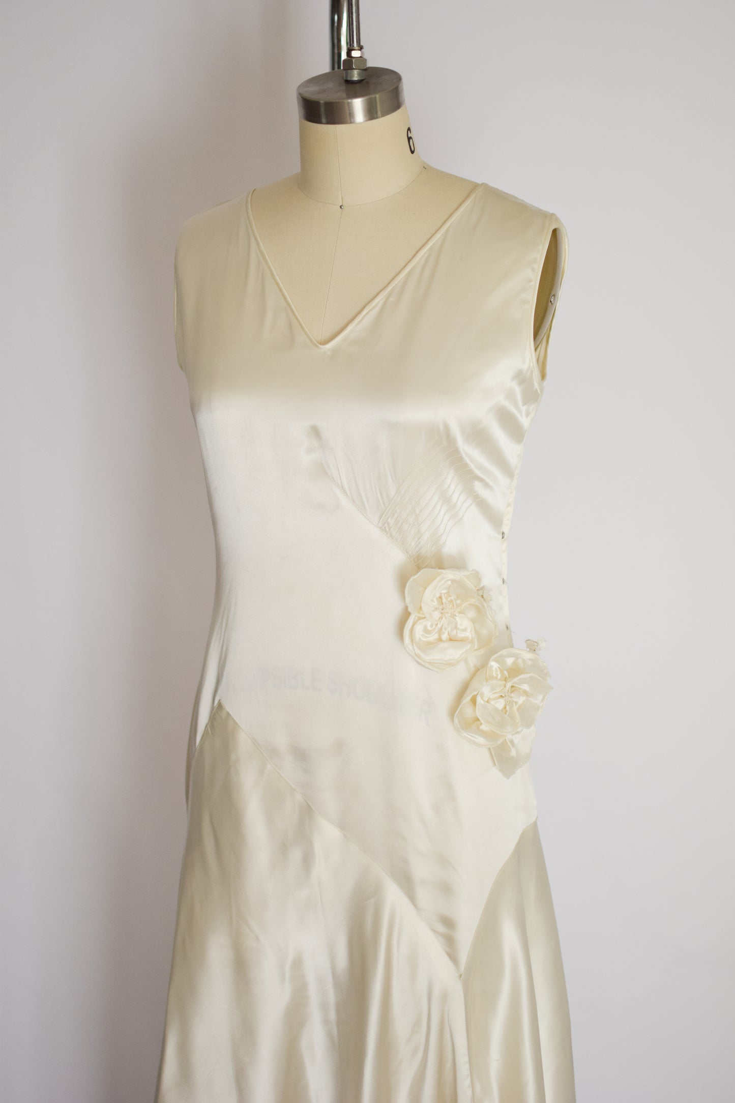 Vintage 1930s Satin Gown | S