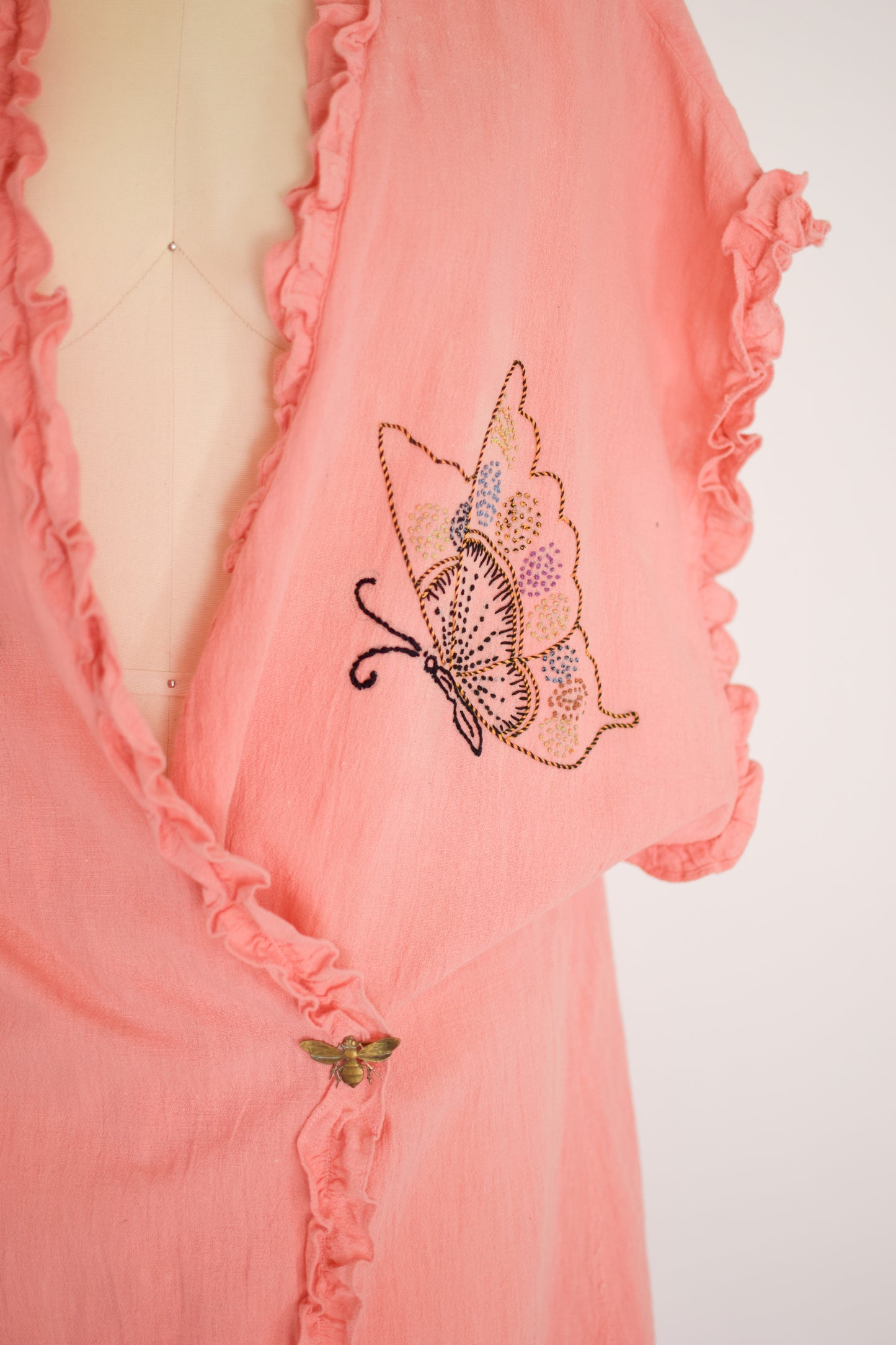 Antique 1920s Cotton Robe | OS