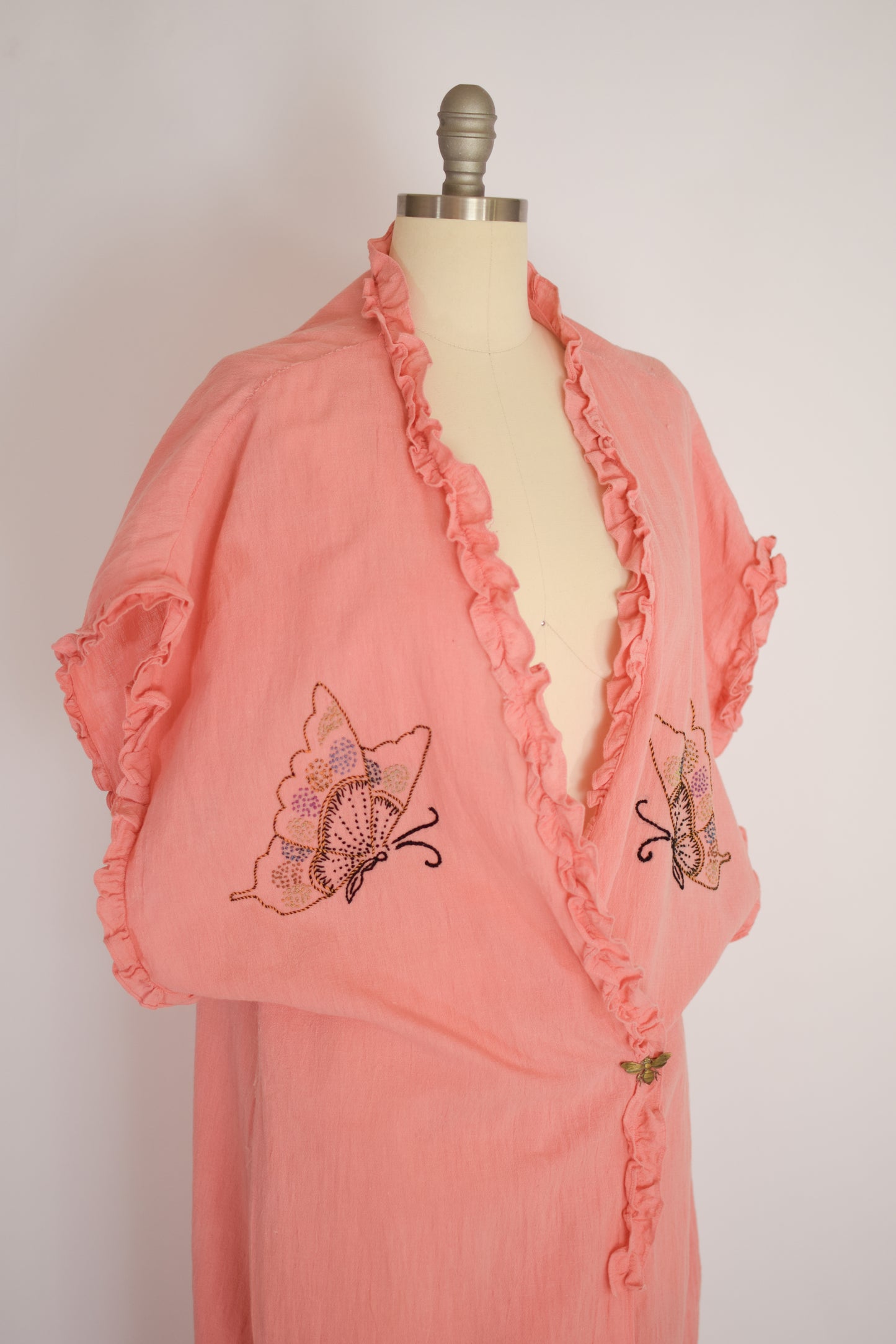 Antique 1920s Cotton Robe | OS