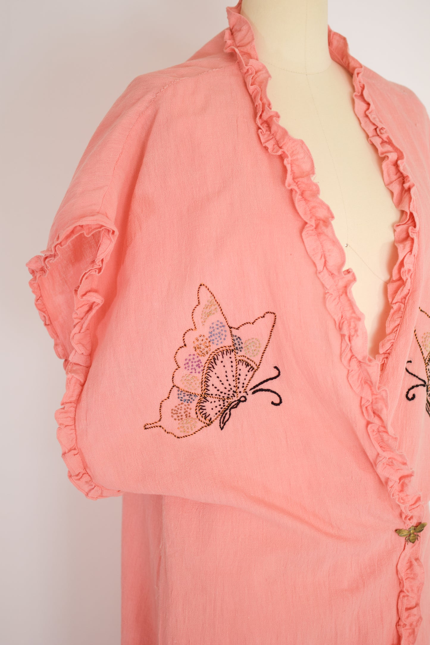 Antique 1920s Cotton Robe | OS