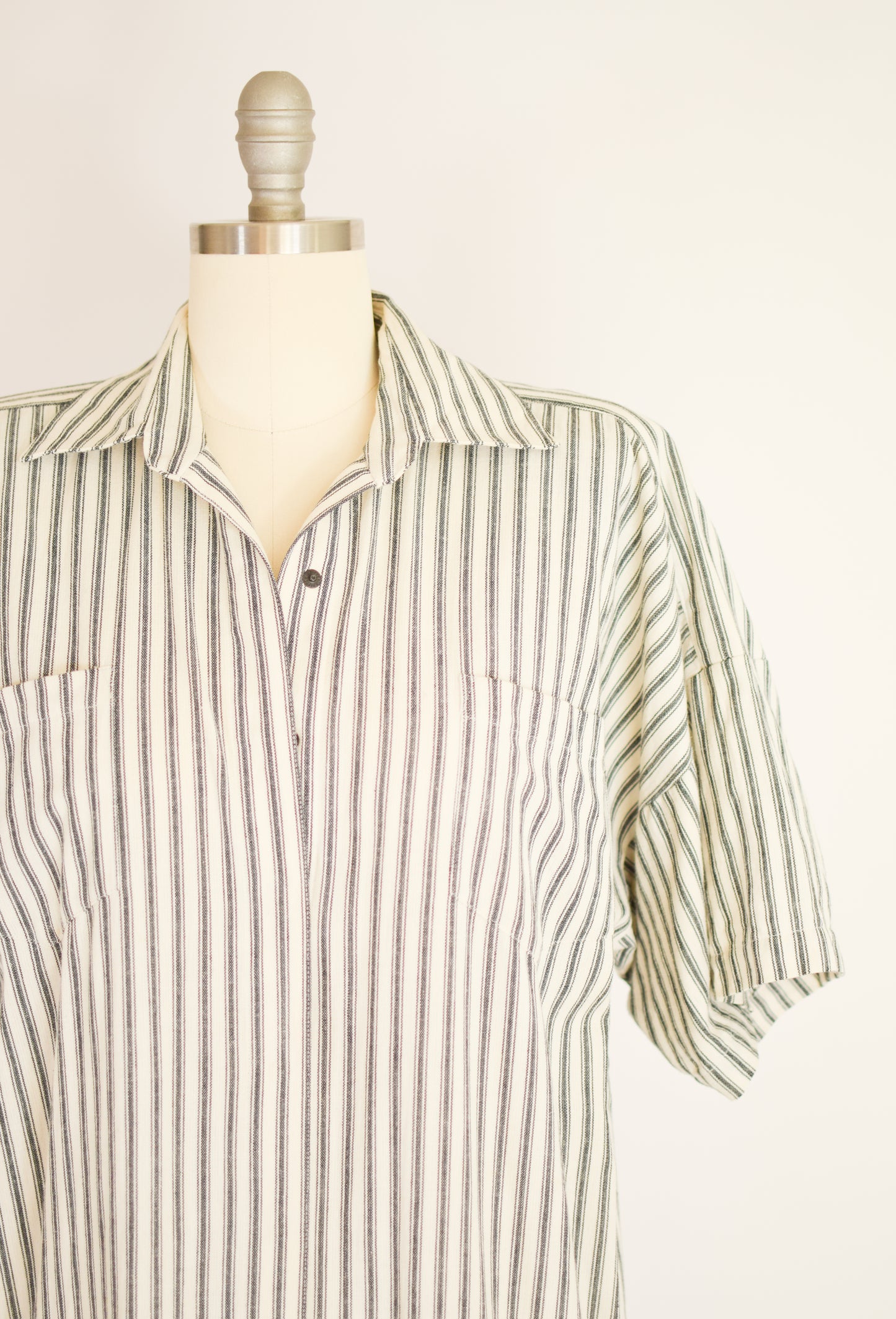 1990s Striped Cotton Dress | Norma Kamali | S/M
