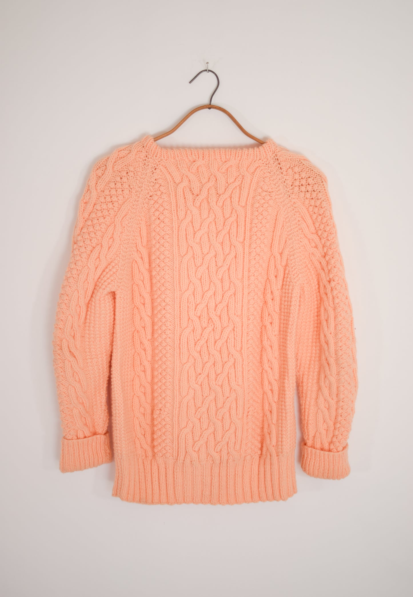 Vintage Peachy Cableknit Sweater | S/M/L