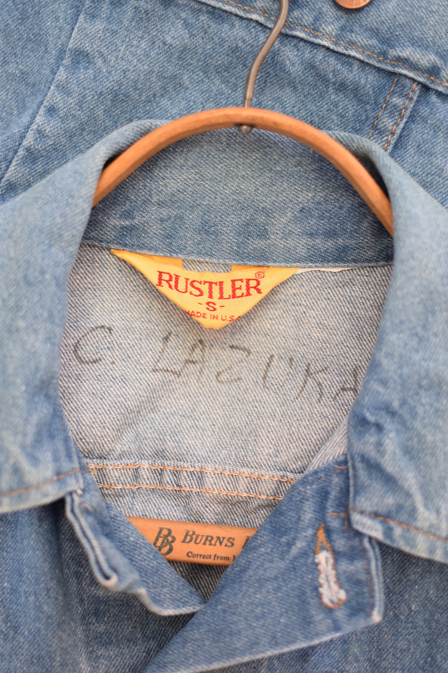 Vintage 1980s Rustler Jean Jacket | S