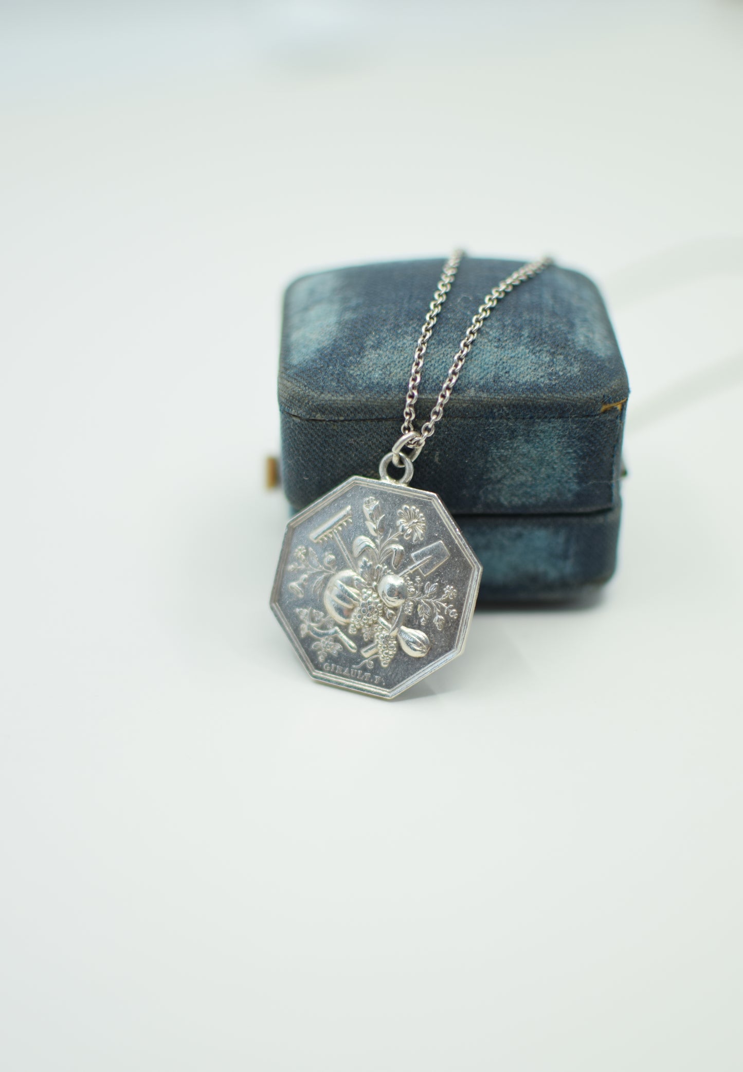 Vintage Sterling Silver French Gardening Charm Necklace