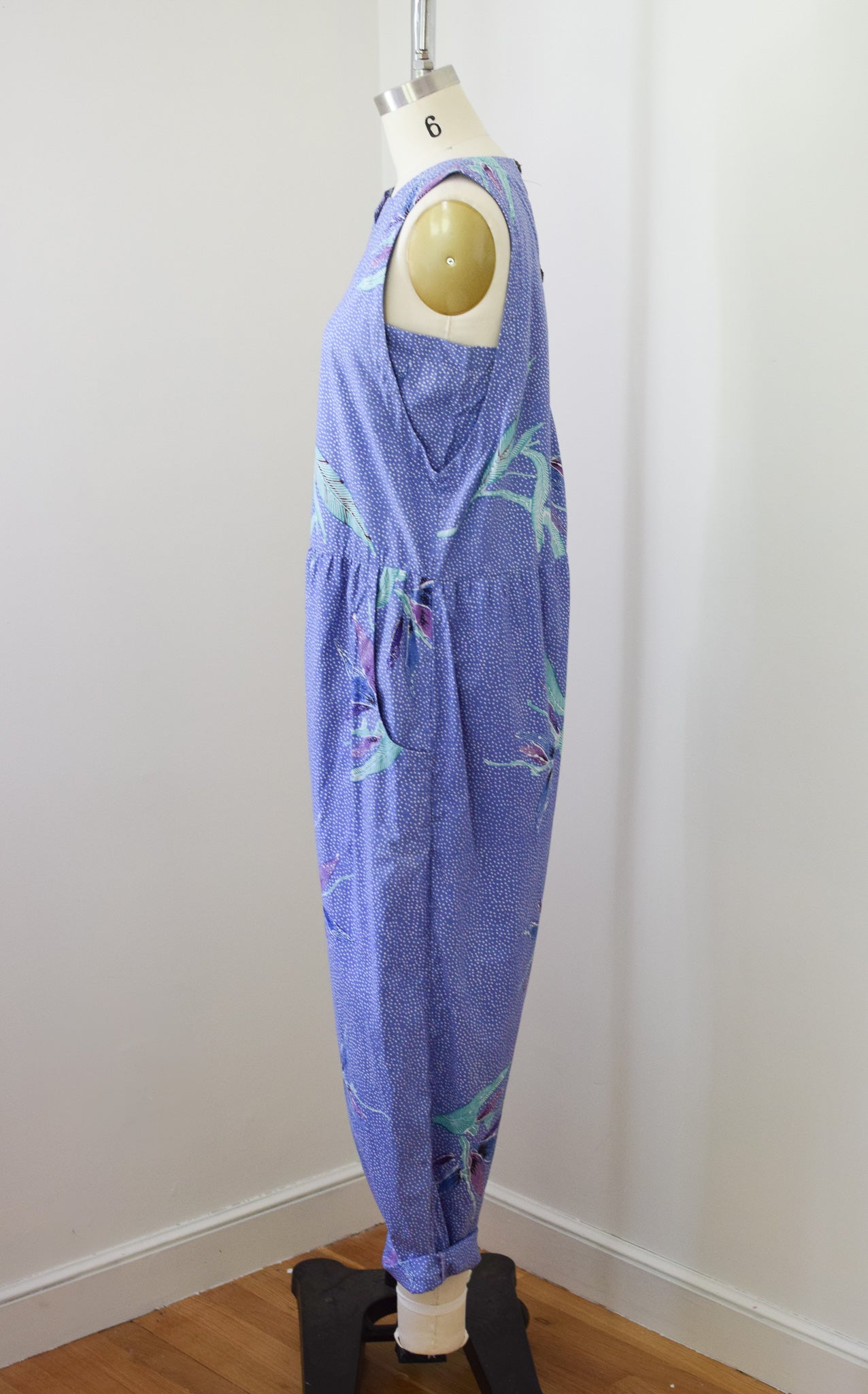 Vintage Batik Cotton Jumpsuit | M-L