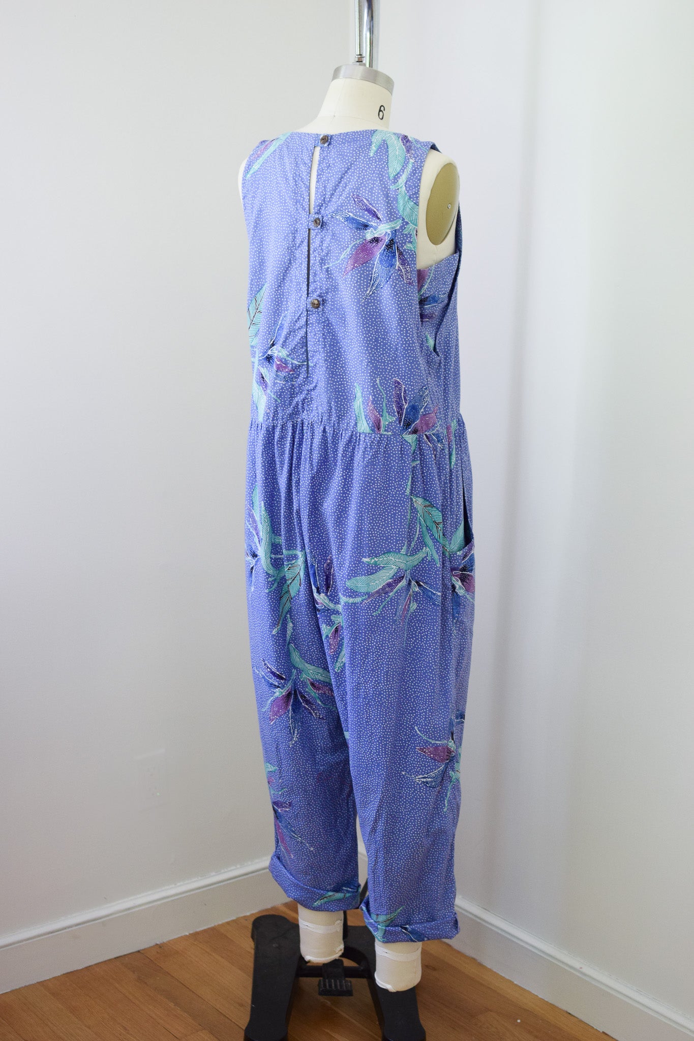 Vintage Batik Cotton Jumpsuit | M-L