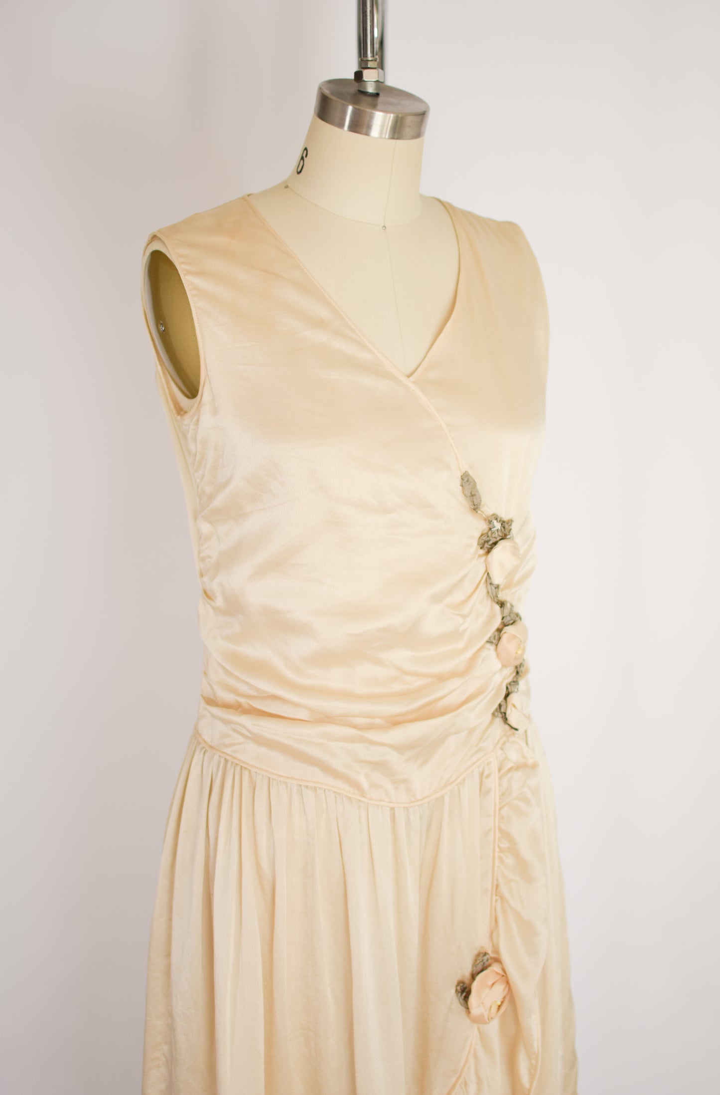 Antique 1920s Silk Gown | XS-S
