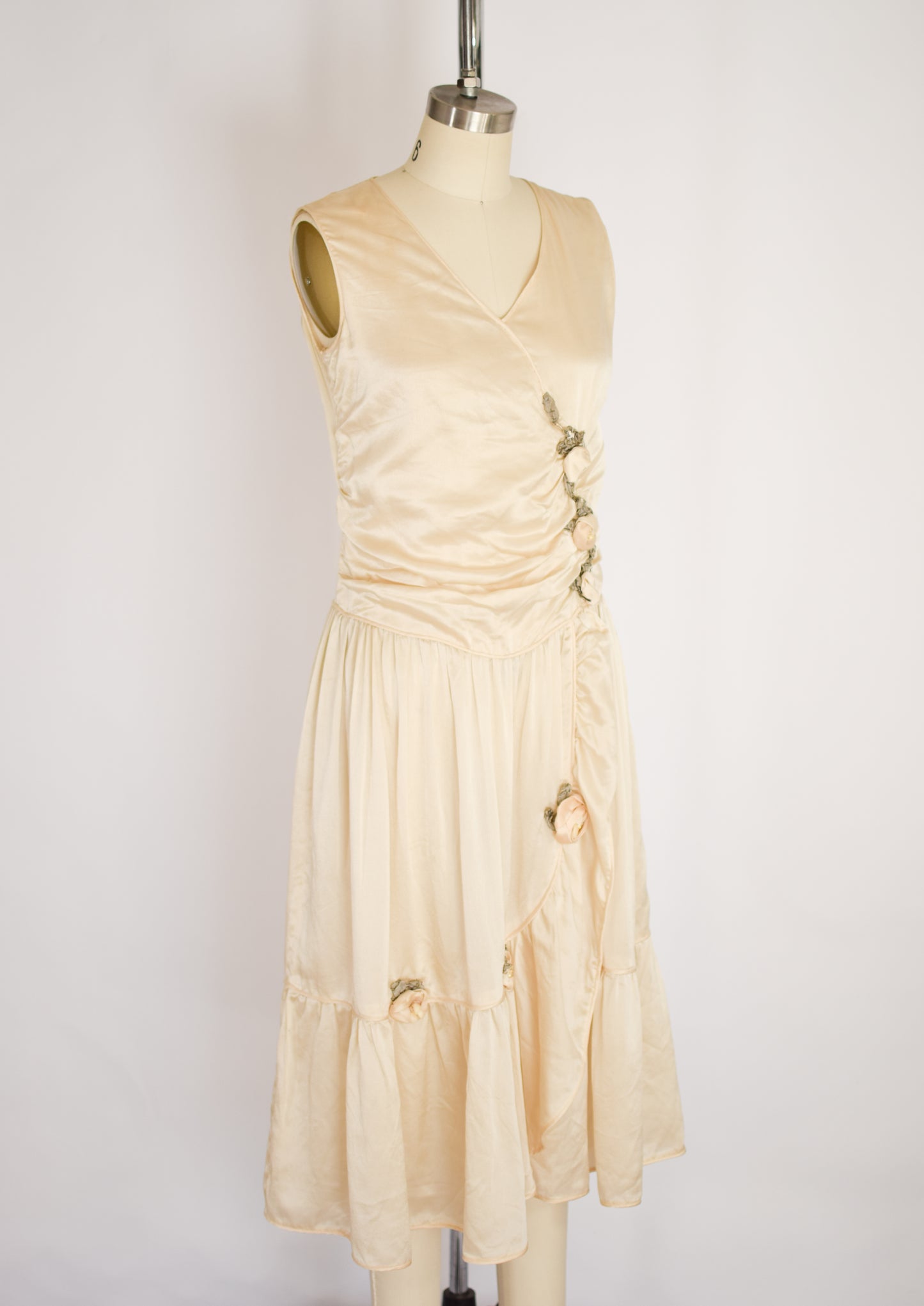 Antique 1920s Silk Gown | XS-S