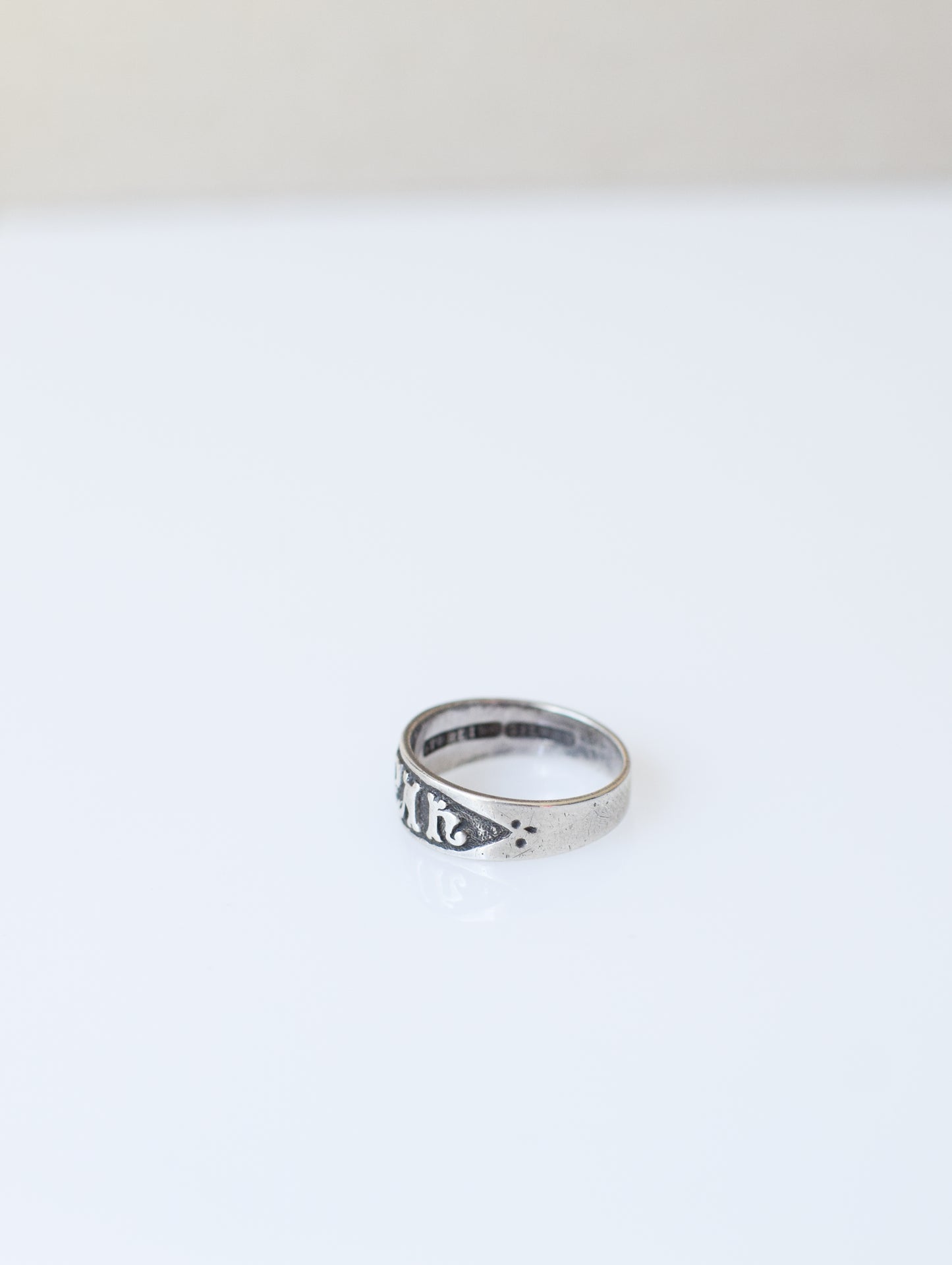 Antique Victorian Sterling Silver Mizpah Ring | US 5-5 1/4