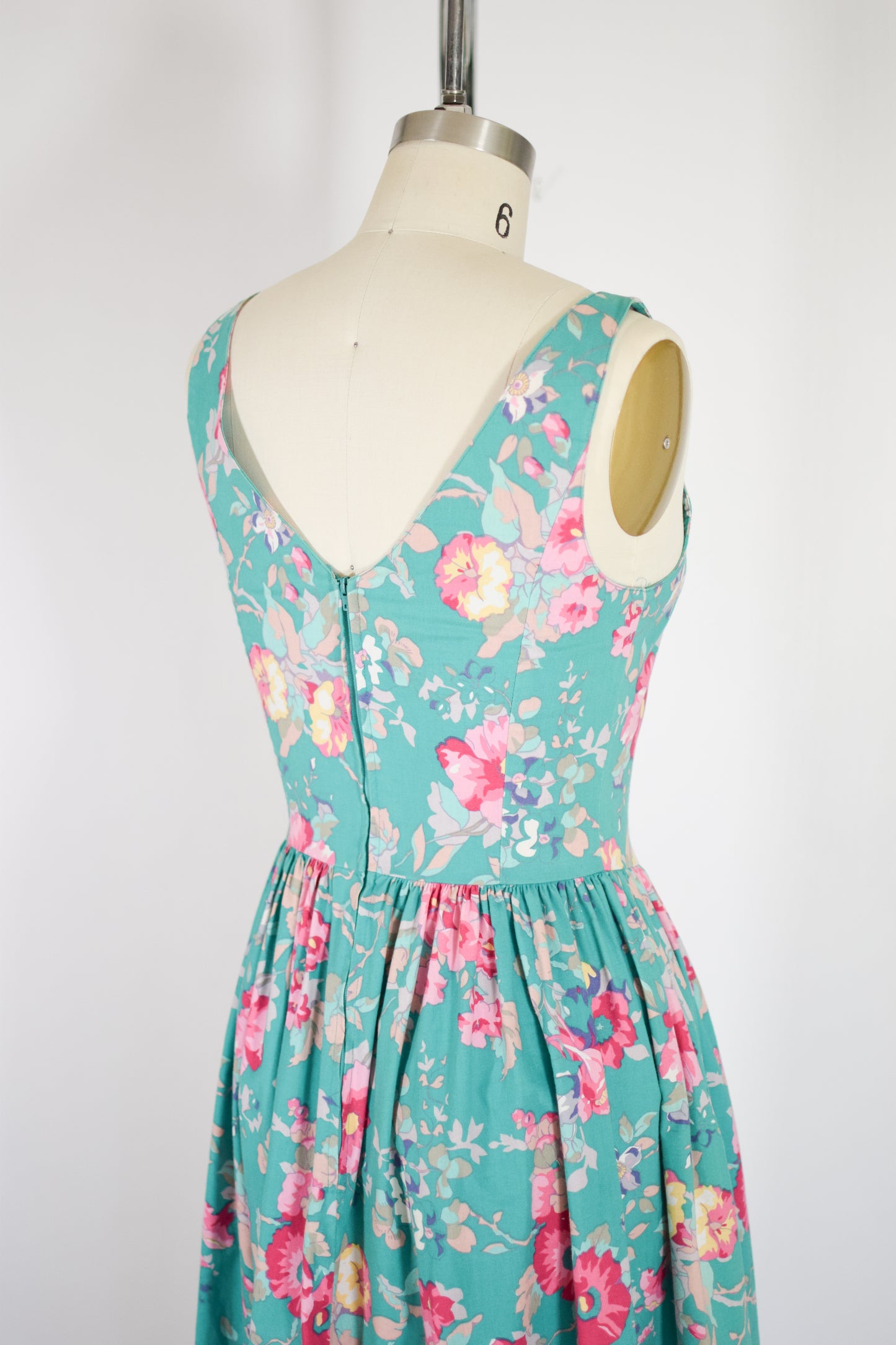 1980s/90s Floral Cotton Dress | Laura Ashley | XS
