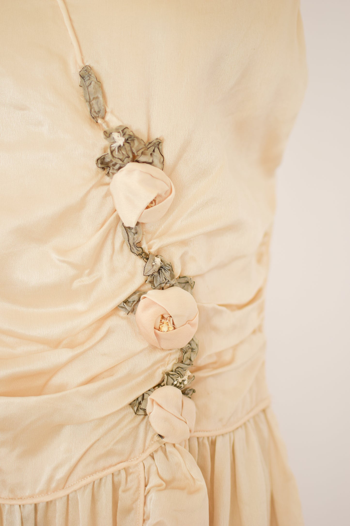 Antique 1920s Silk Gown | XS-S