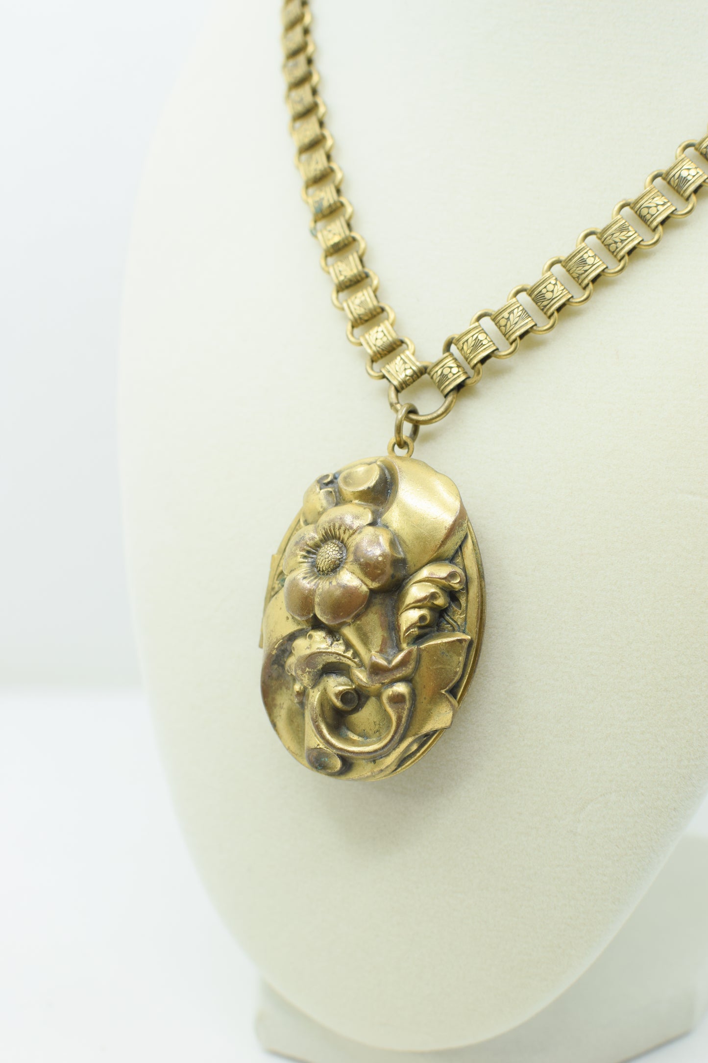 Vintage Victorian Revival Locket and Chain