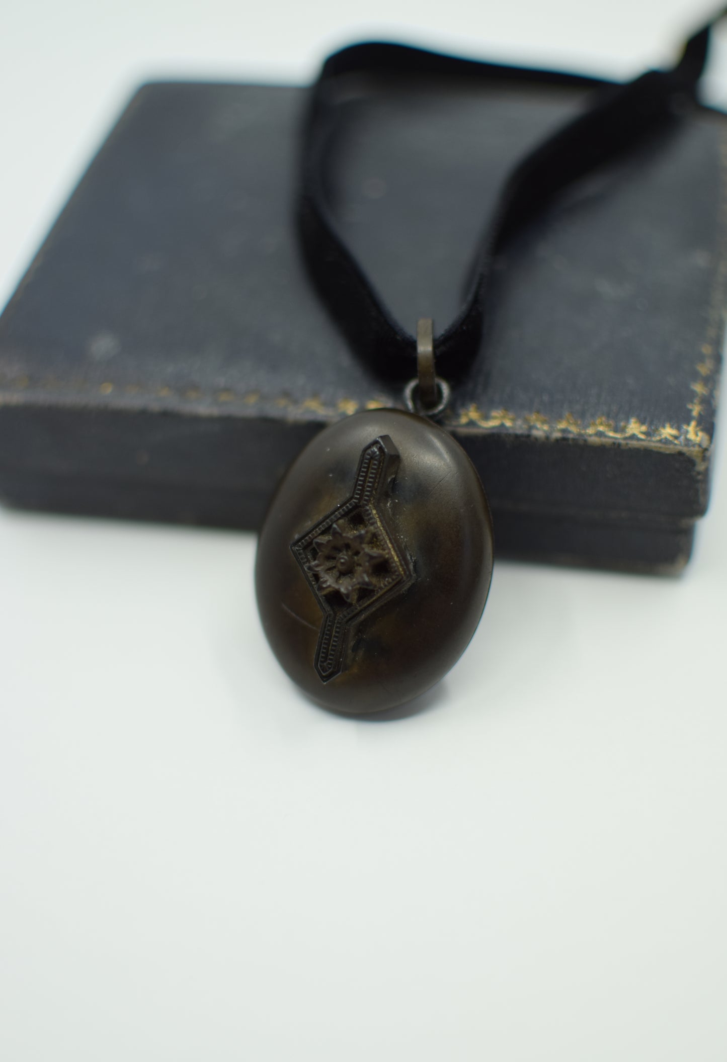 Antique Victorian Vulcanite Locket