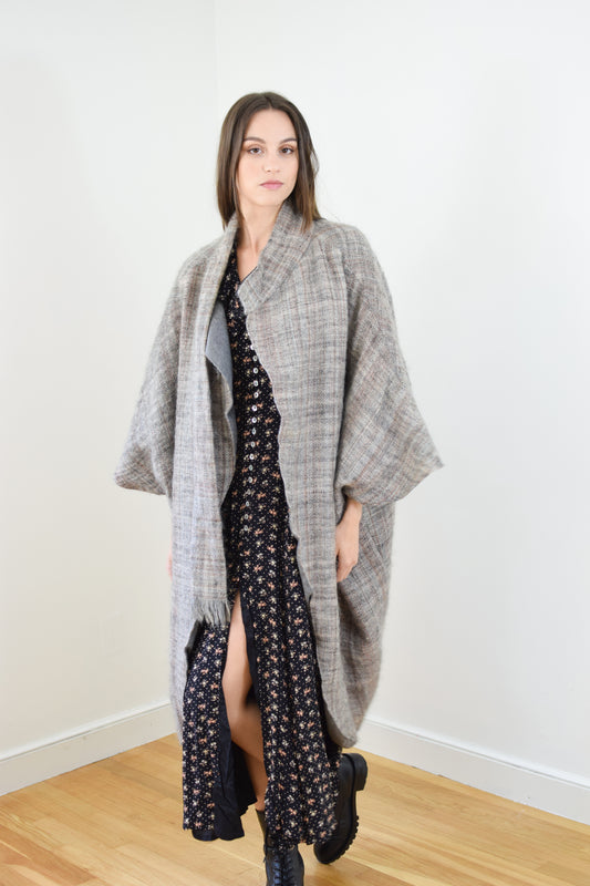 Vintage Mohair + Wool Blanket Coat | OS