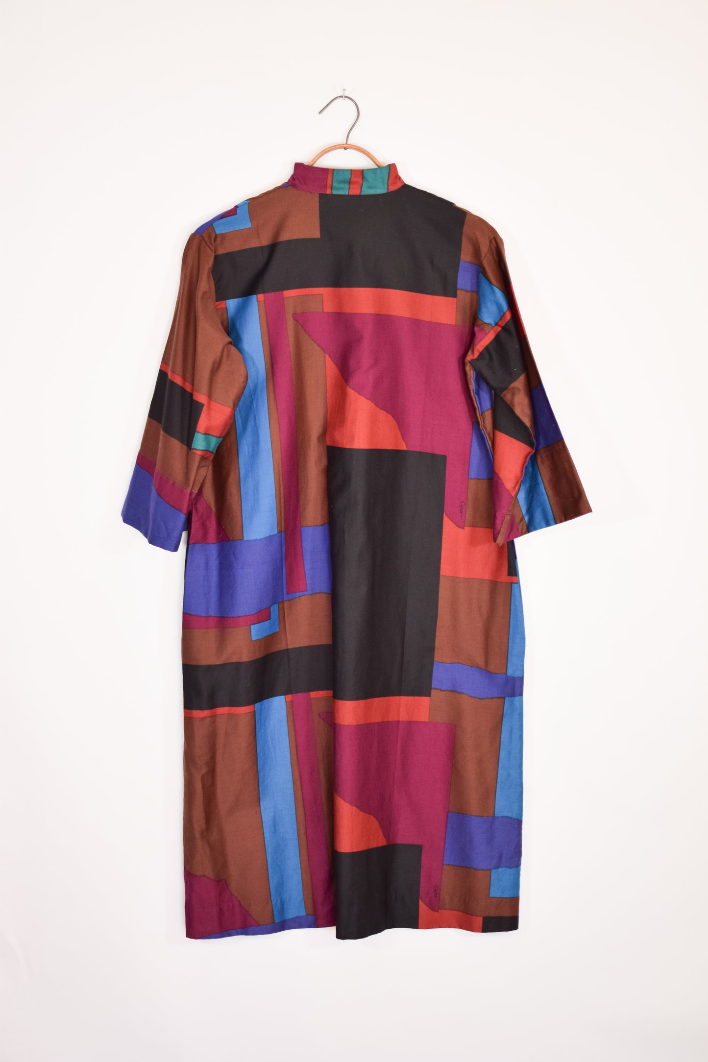 Vintage 1980s Moernist Print Tunic Dress | Katherine Ogust | S/M