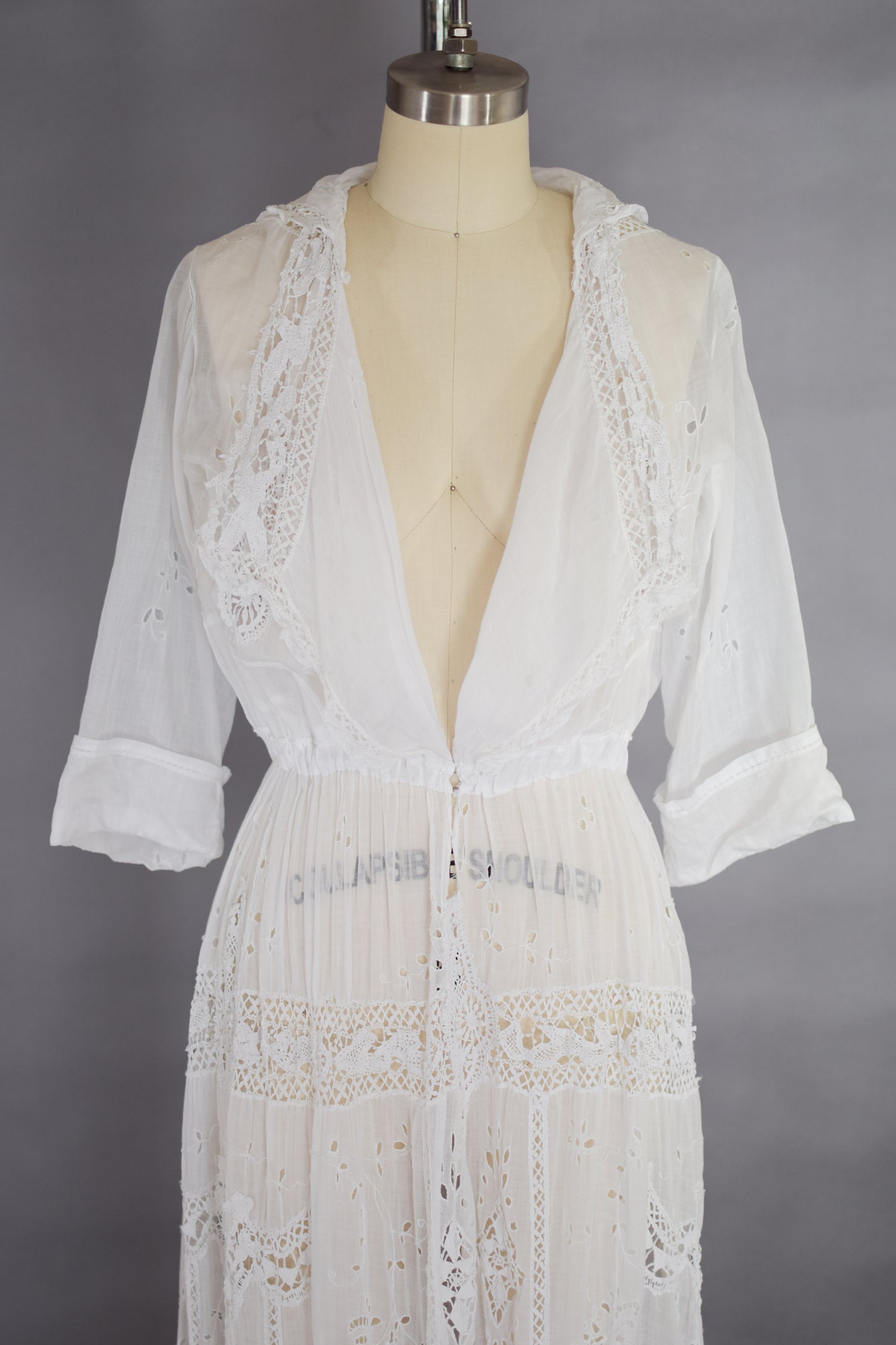 Antique Edwardian Lawn Dress | S/M