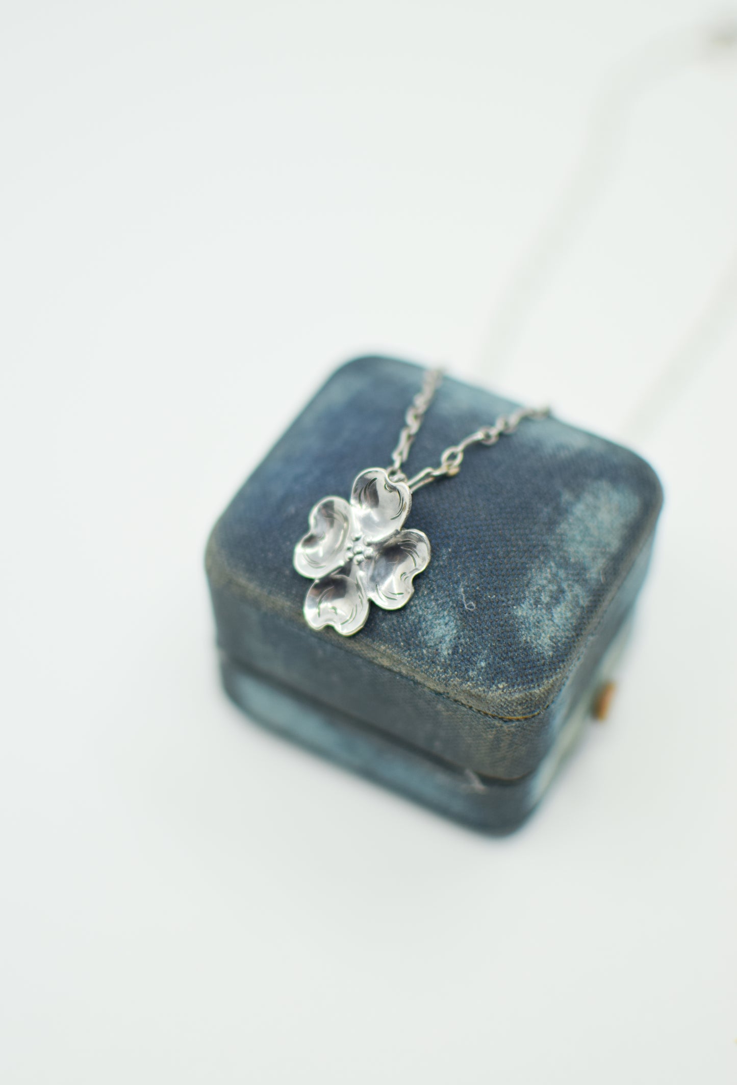Petite Sterling Silver Dogwood Necklace by Stuart Nye
