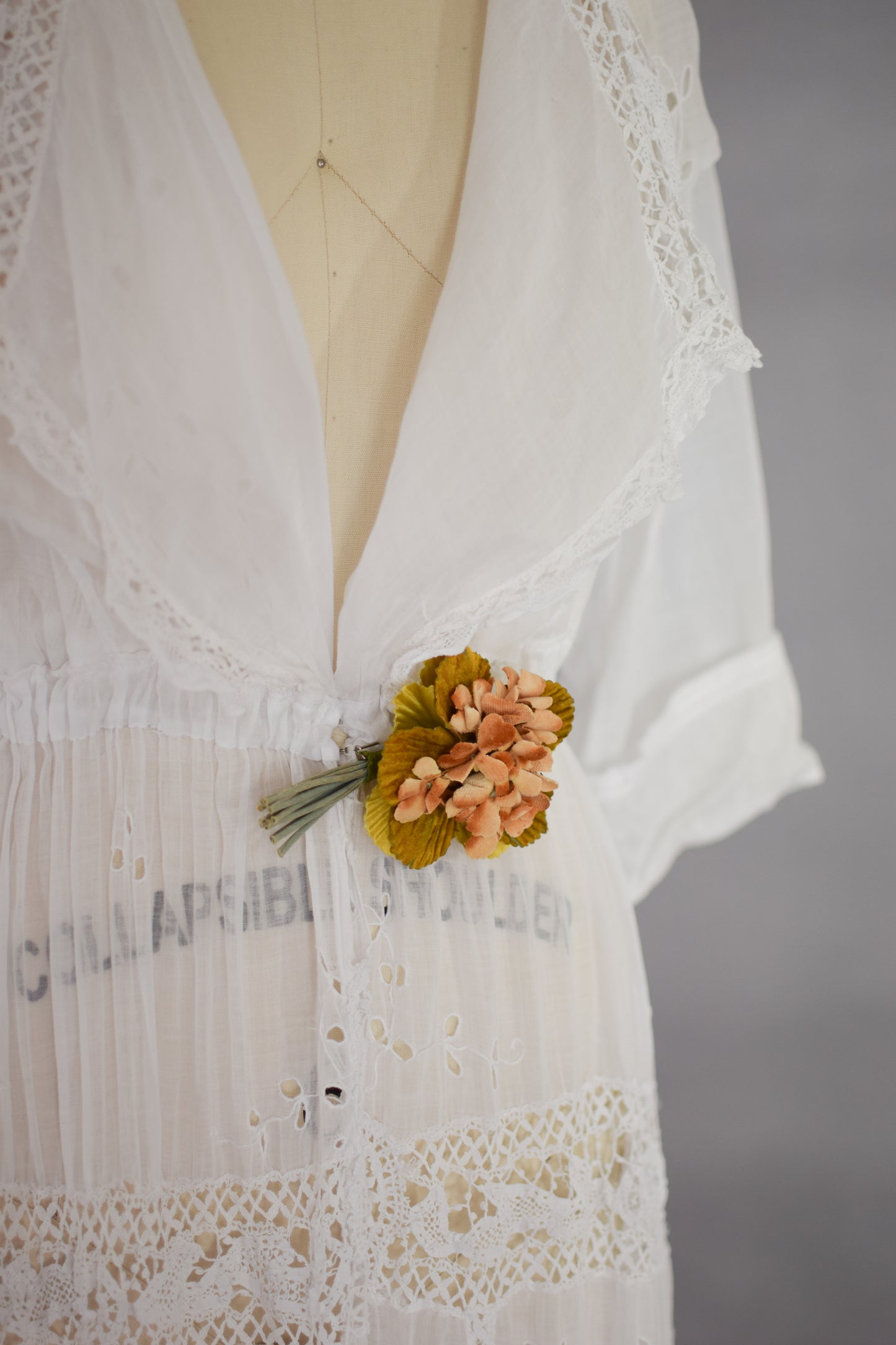 Antique Edwardian Lawn Dress | S/M