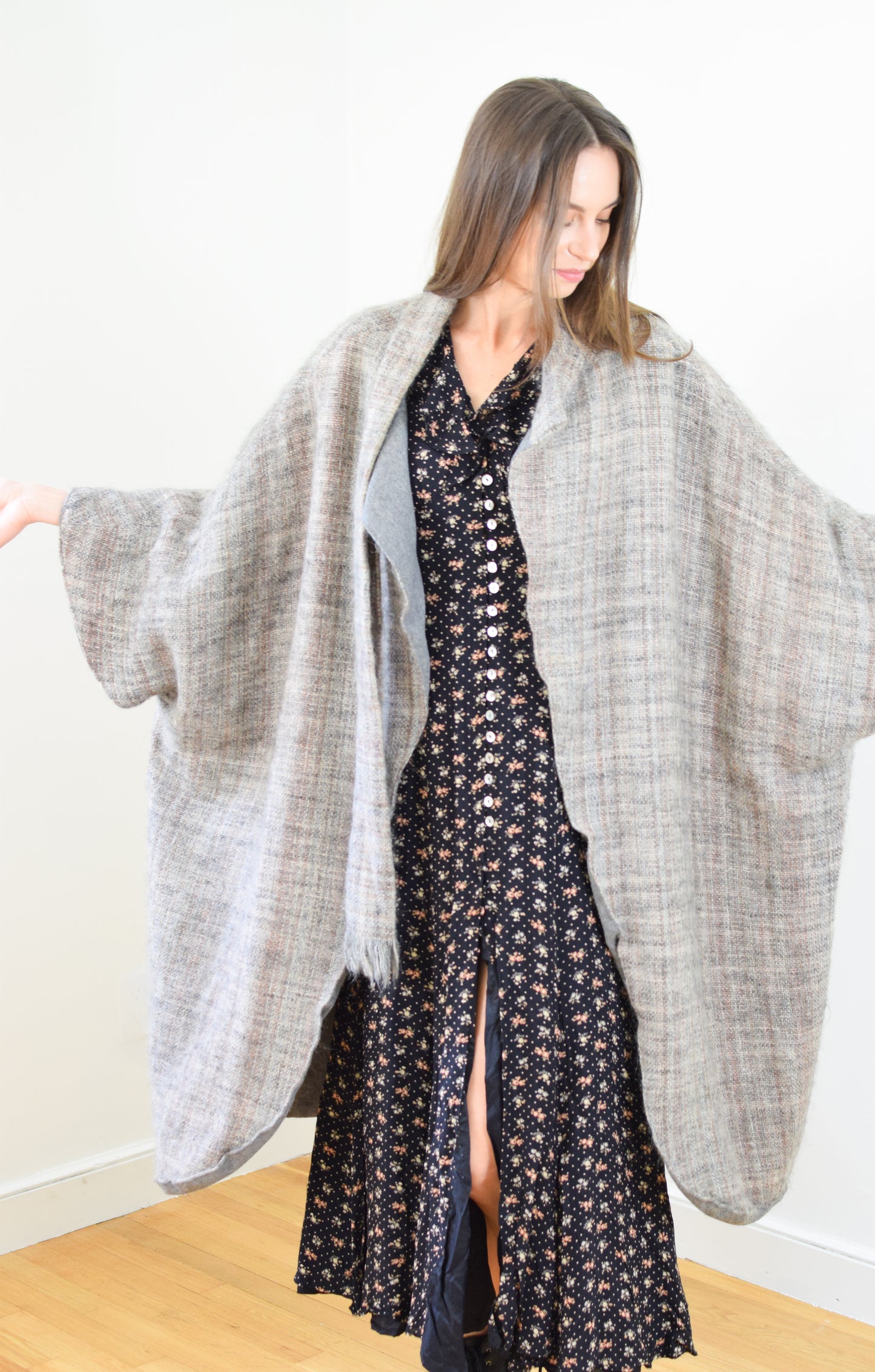 Vintage Mohair + Wool Blanket Coat | OS