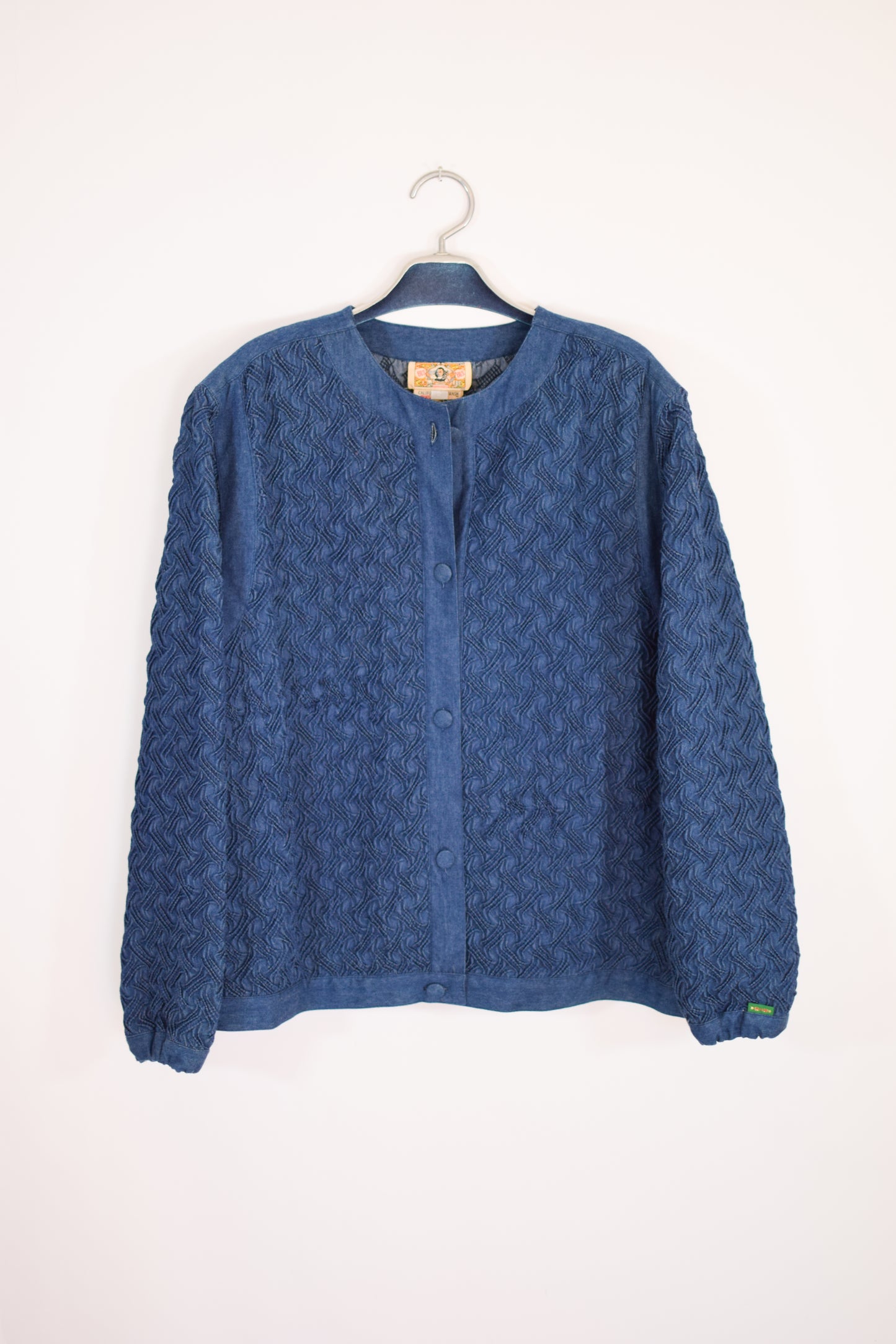 Vintage 1990s Textural Denim Jacket | Bis Gene Ewing | L