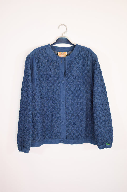 Vintage 1990s Textural Denim Jacket | Bis Gene Ewing | L
