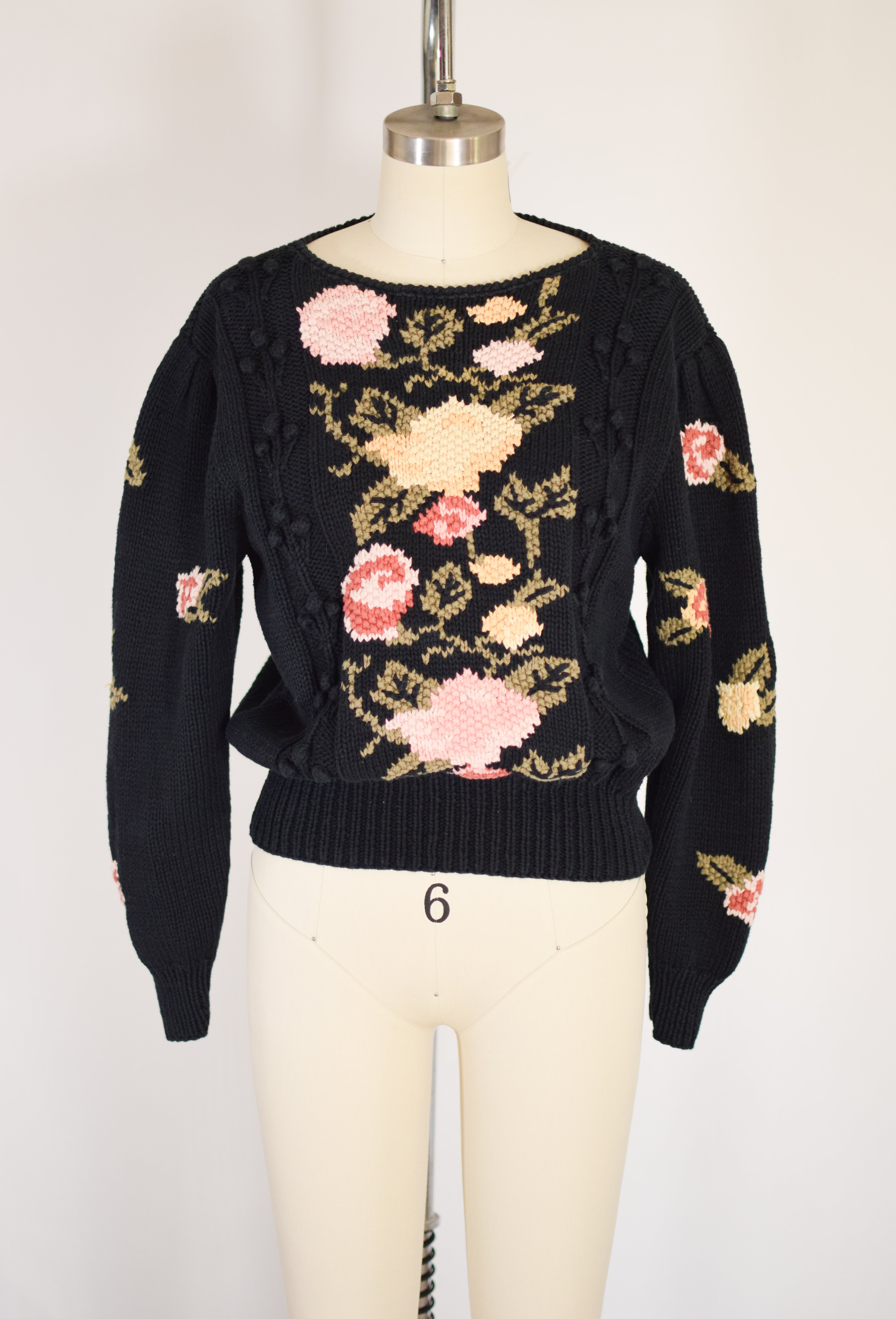 1980s Floral Knit Sweater | S – fieldwork