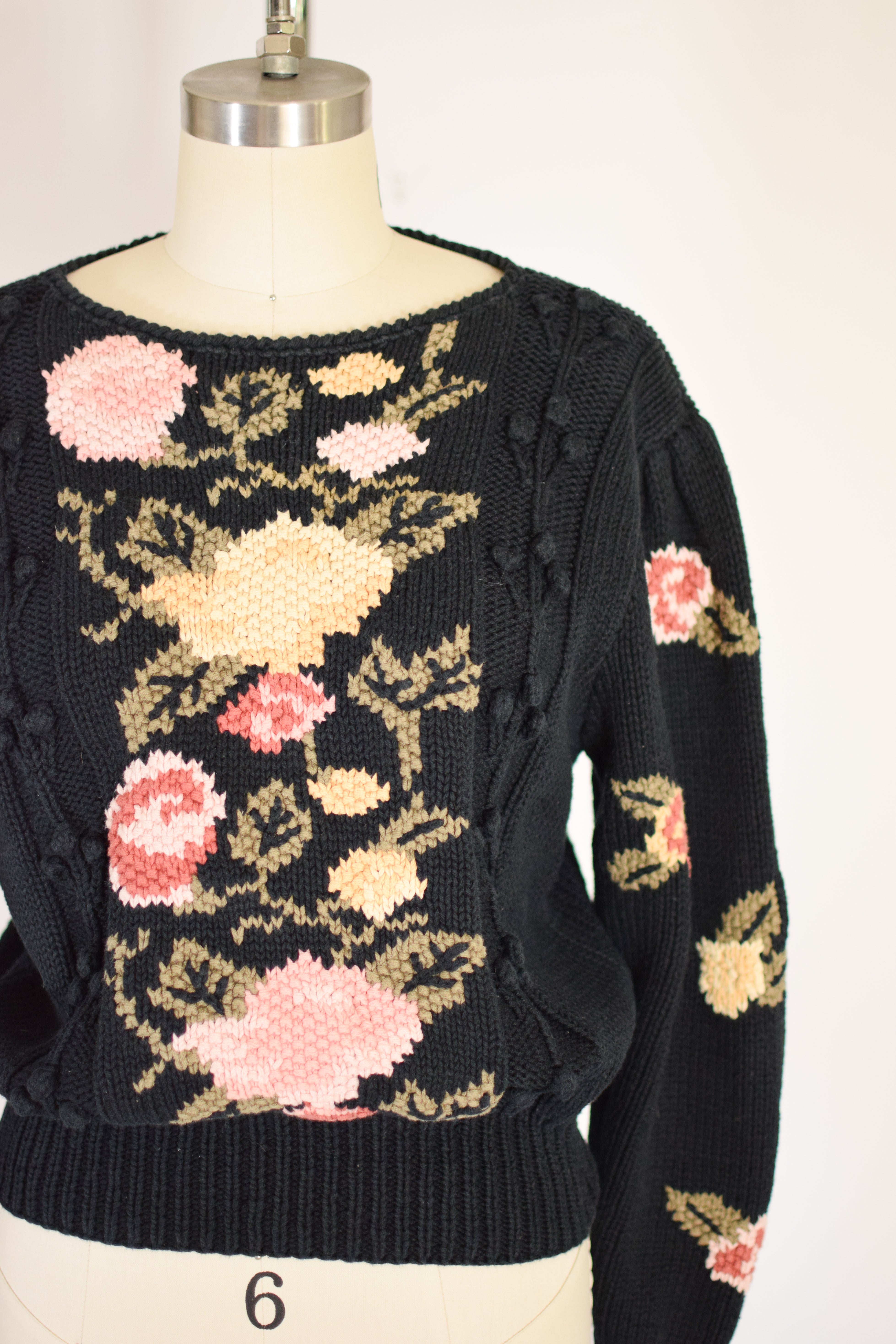 1980s Floral Knit Sweater | S – fieldwork