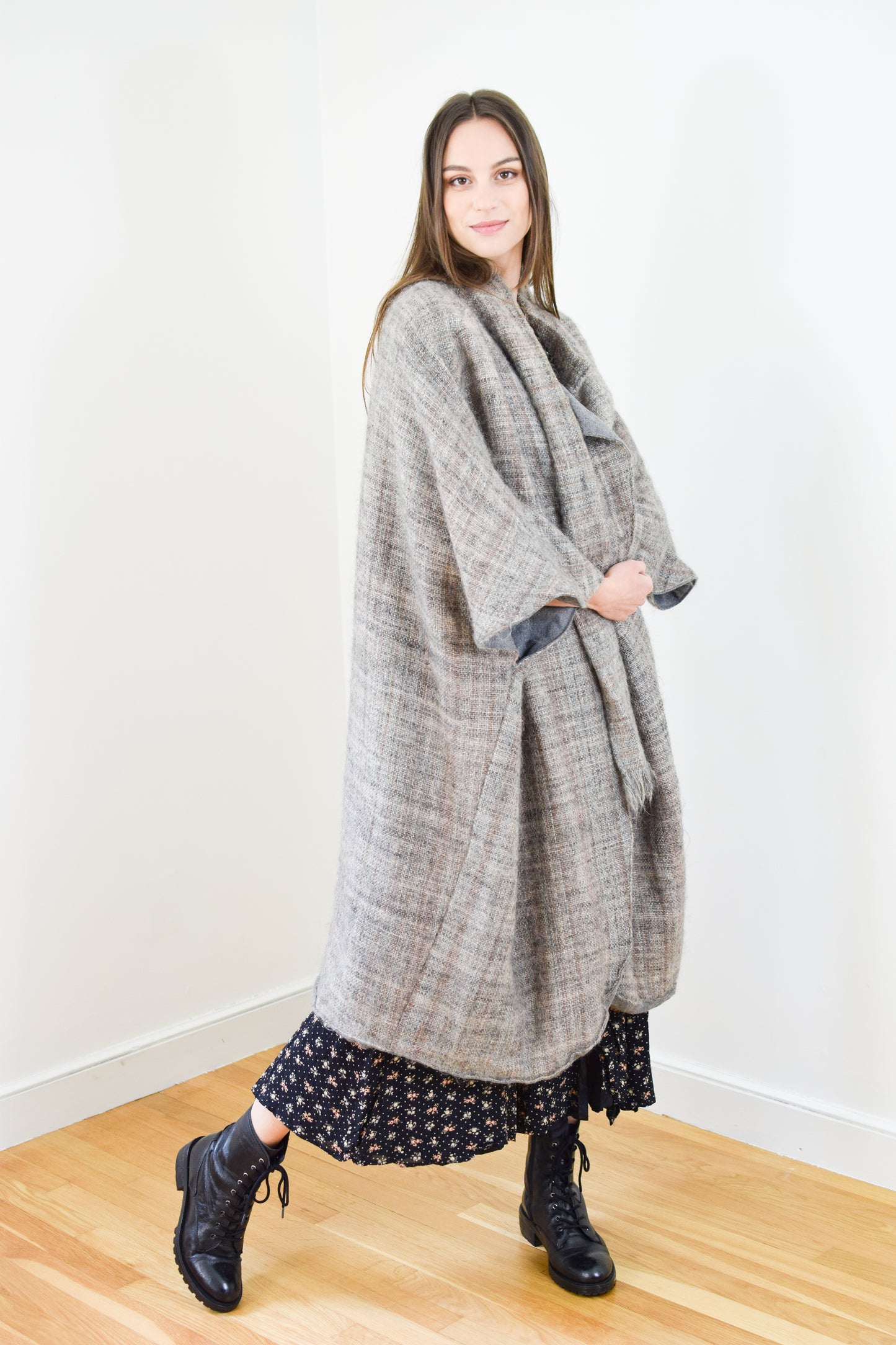 Vintage Mohair + Wool Blanket Coat | OS