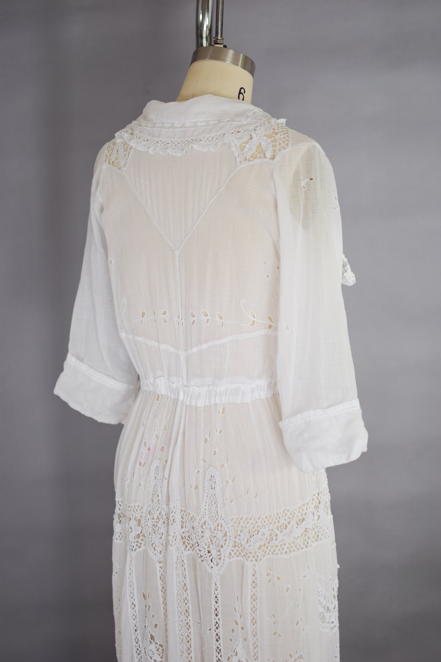 Antique Edwardian Lawn Dress | S/M