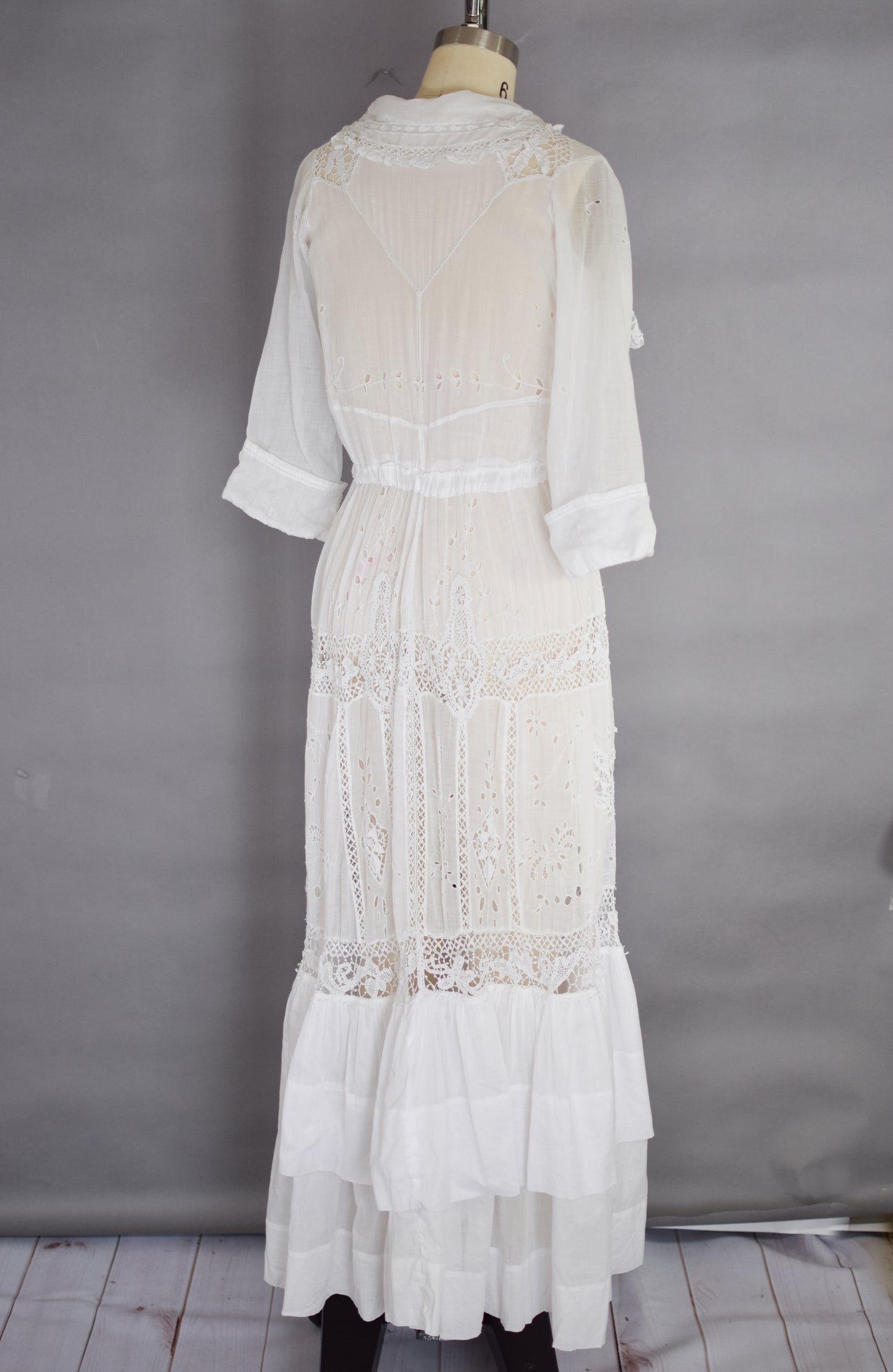 Antique Edwardian Lawn Dress | S/M
