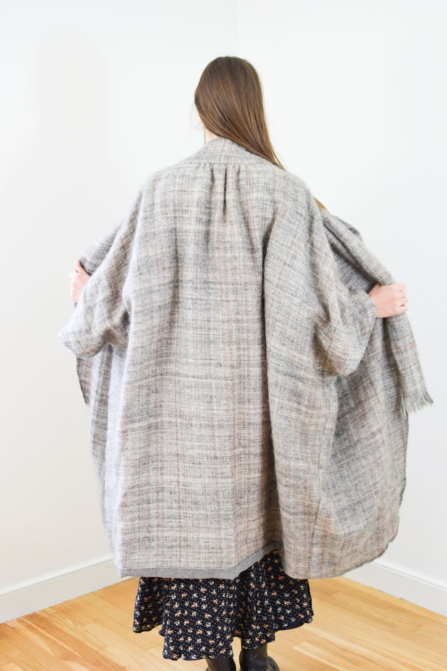 Vintage Mohair + Wool Blanket Coat | OS