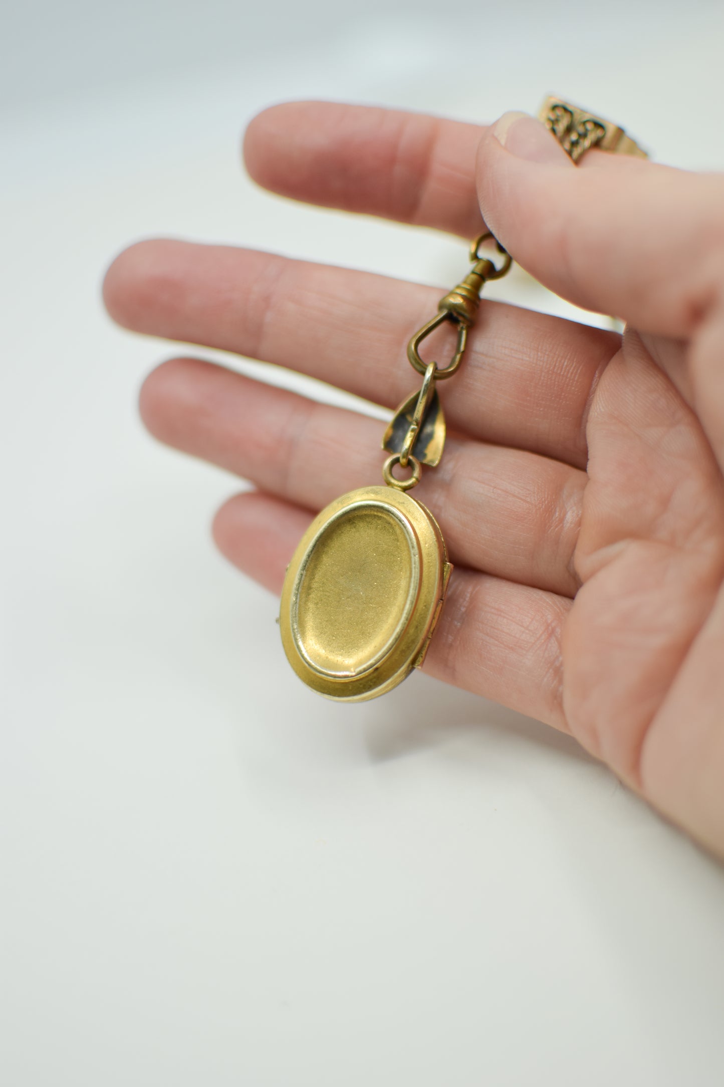 Antique Victorian Gold Filled Locket | Gold + Pearl