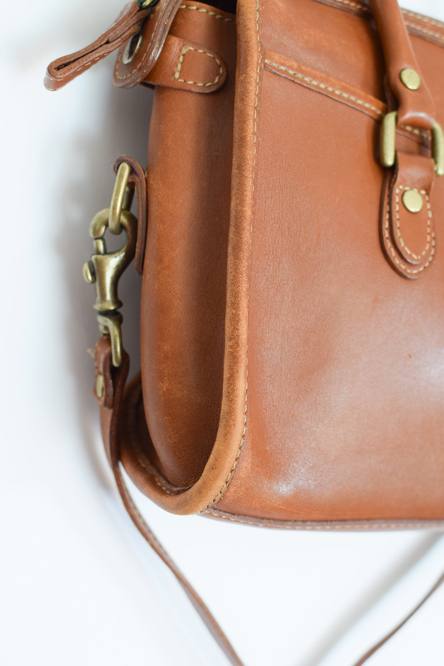 Vintage Tan Leather Purse | Liz Claiborne