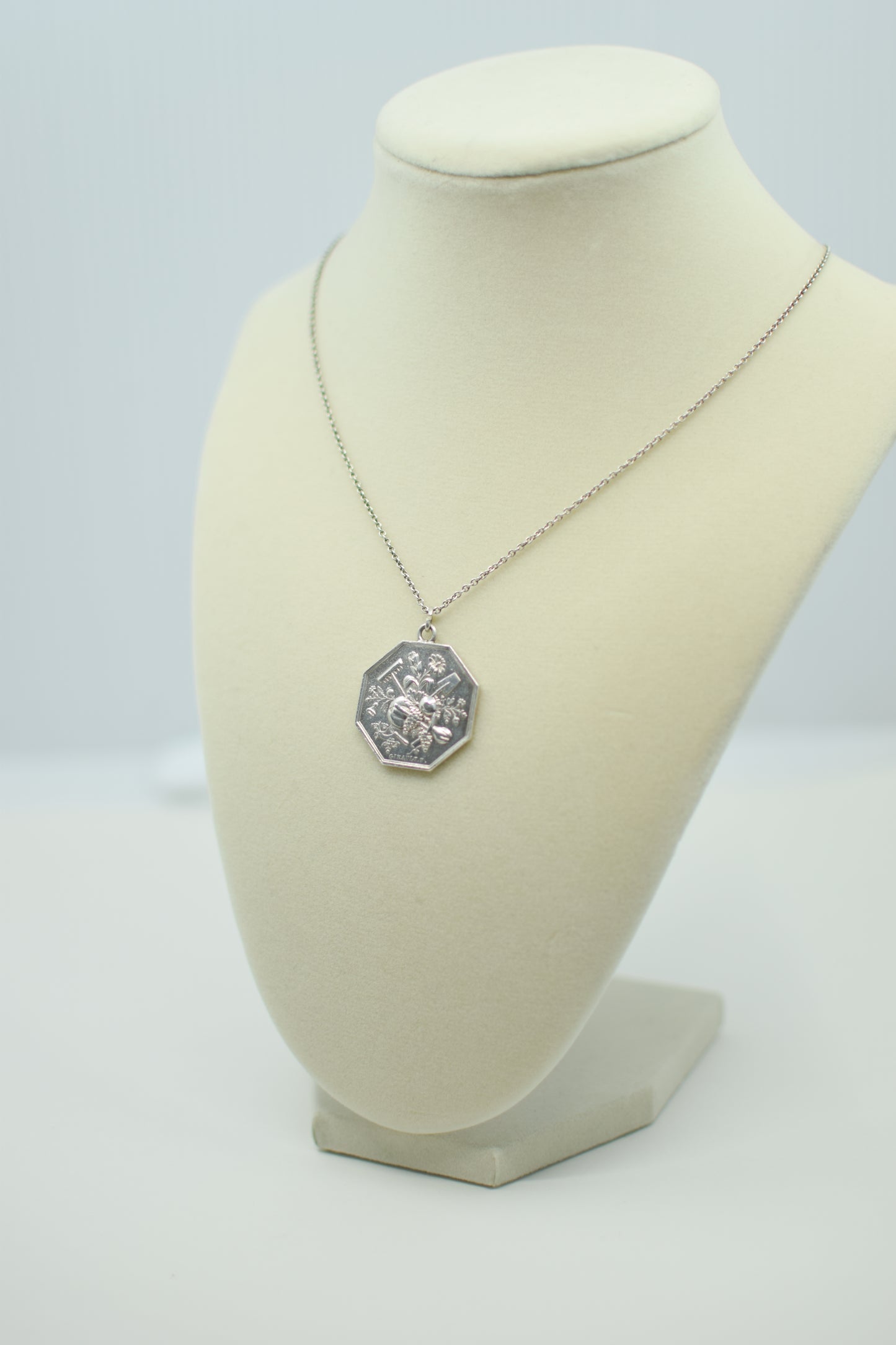 Vintage Sterling Silver French Gardening Charm Necklace