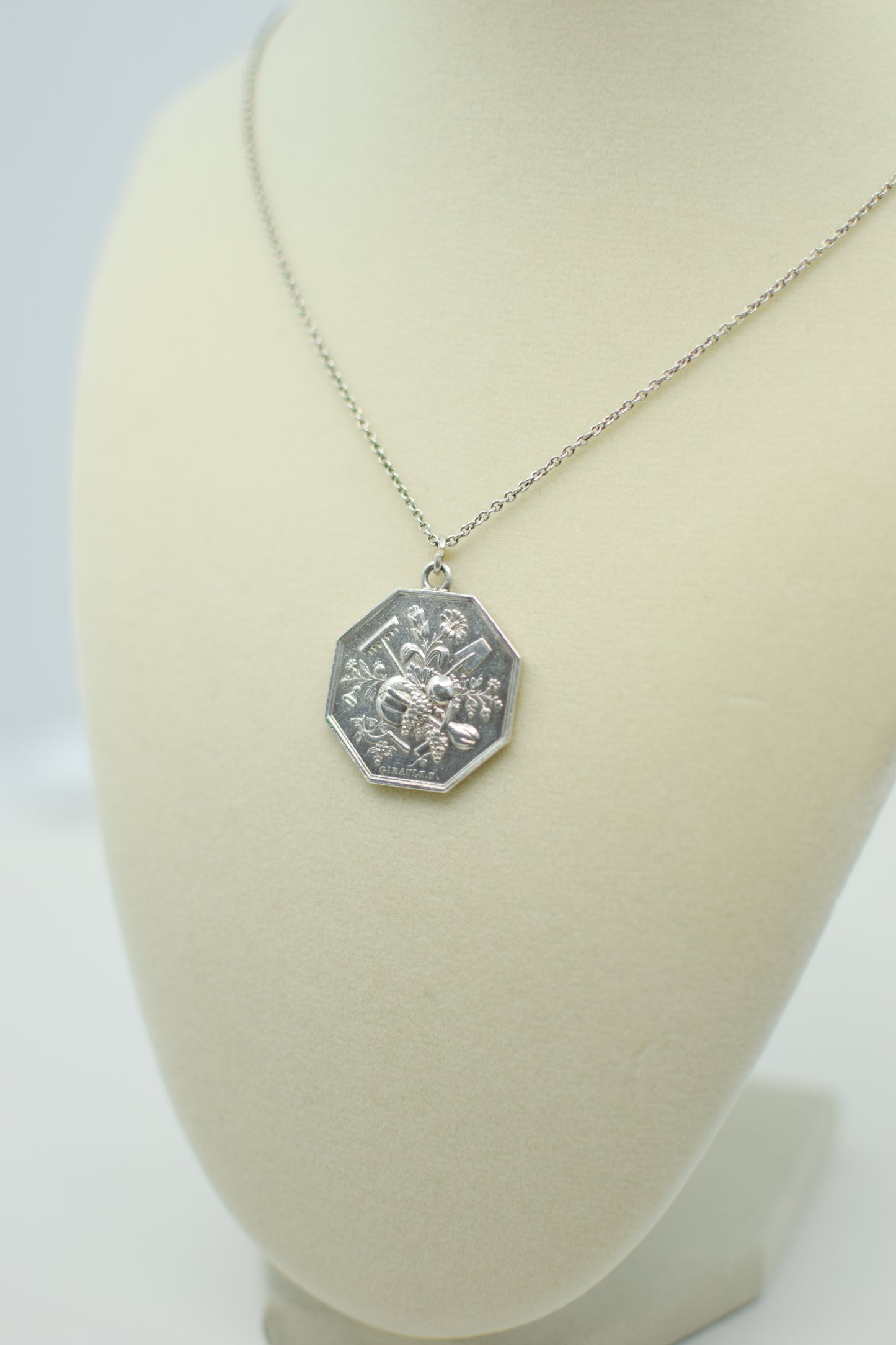 Vintage Sterling Silver French Gardening Charm Necklace