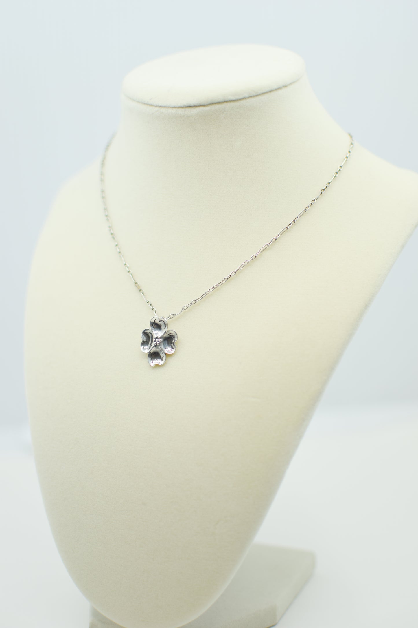 Petite Sterling Silver Dogwood Necklace by Stuart Nye