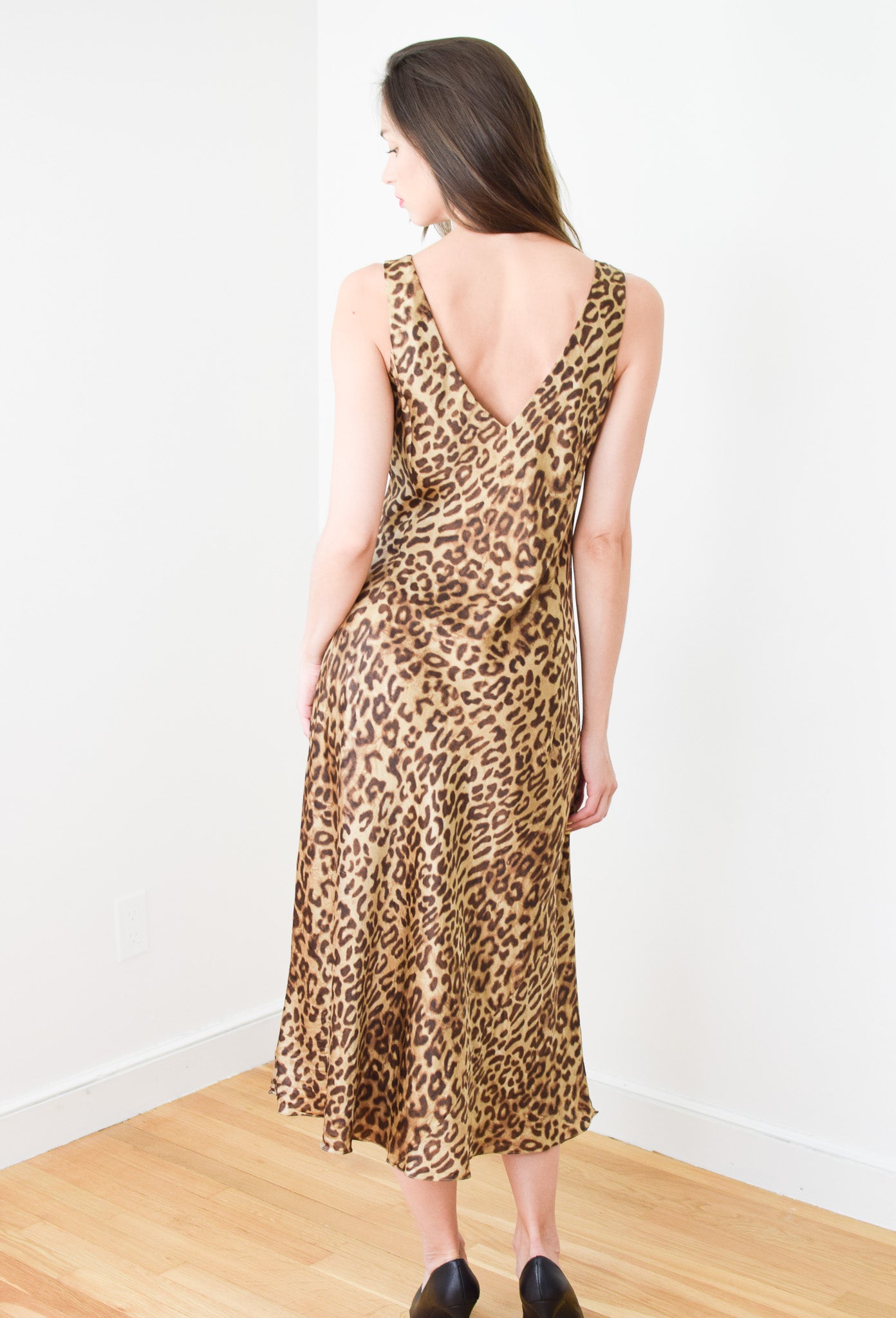 Vintage Silk Leopard Print Gown | M