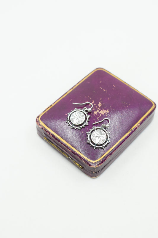 Petite Antique Victorian Silver Earrings