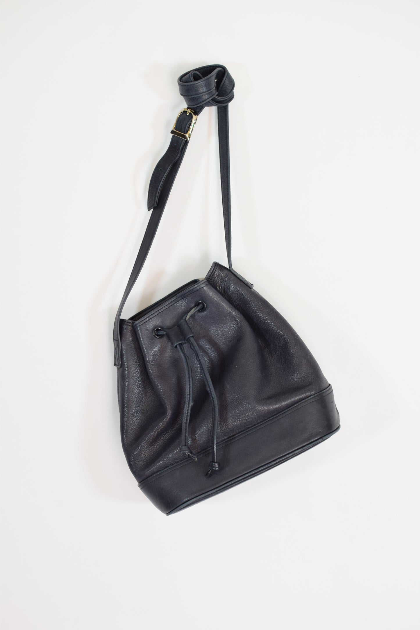 Vintage Leather Bucket Tote